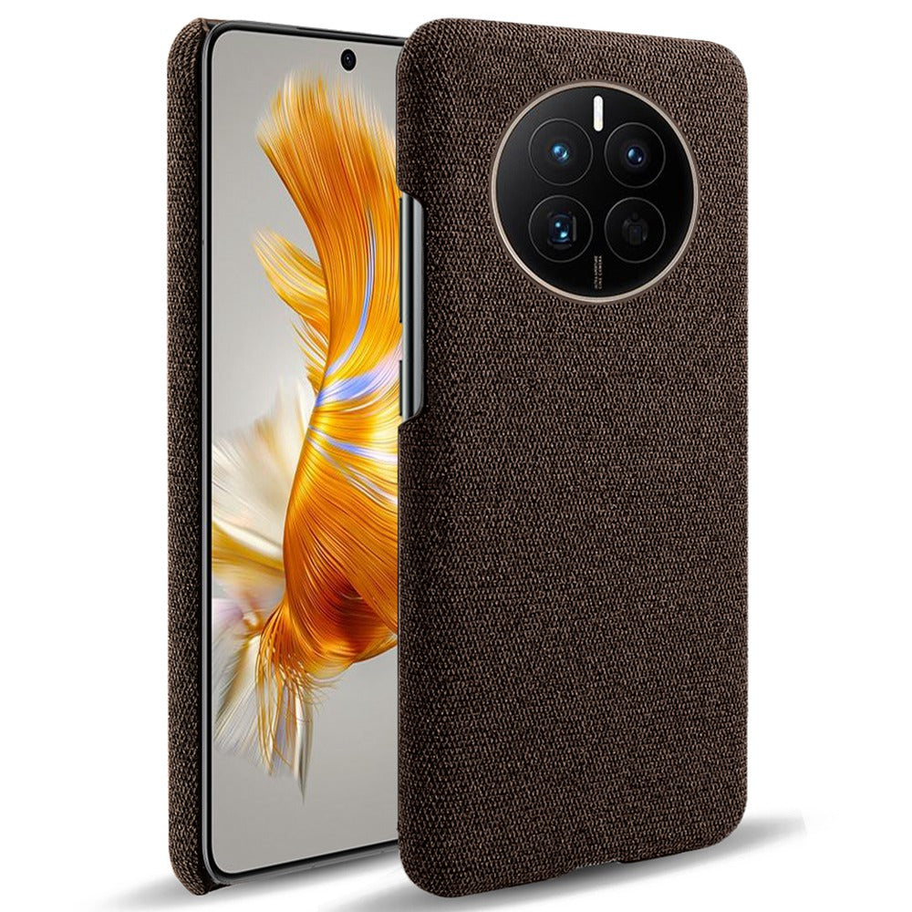 For Huawei Mate 50 4G Shockproof Case Solid Color Hard PC+Cloth Anti-Scratch Protective Cover