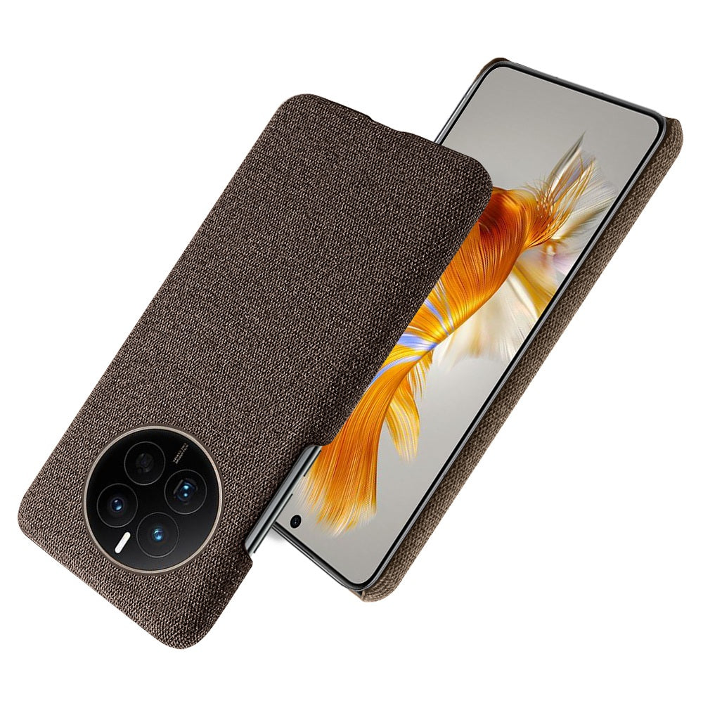 For Huawei Mate 50 4G Shockproof Case Solid Color Hard PC+Cloth Anti-Scratch Protective Cover