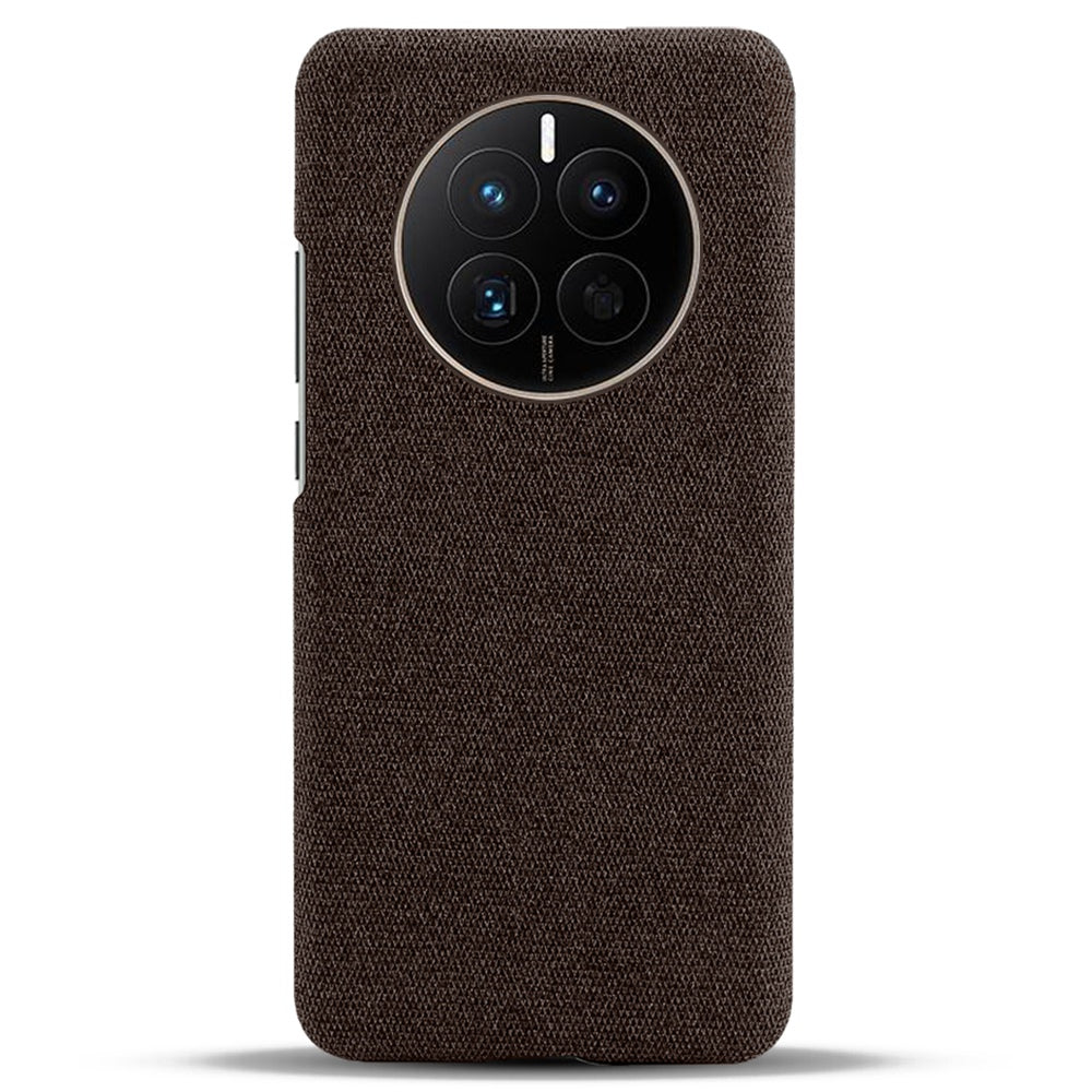 For Huawei Mate 50 4G Shockproof Case Solid Color Hard PC+Cloth Anti-Scratch Protective Cover
