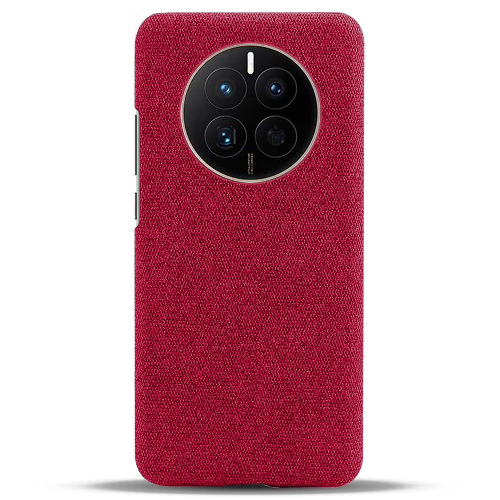 For Huawei Mate 50 4G Shockproof Case Solid Color Hard PC+Cloth Anti-Scratch Protective Cover