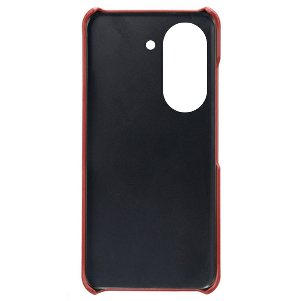 For Huawei Mate 50 4G Calf Texture PU Leather Coated Hard PC Case Anti-Slip Shockproof Protective Phone Cover