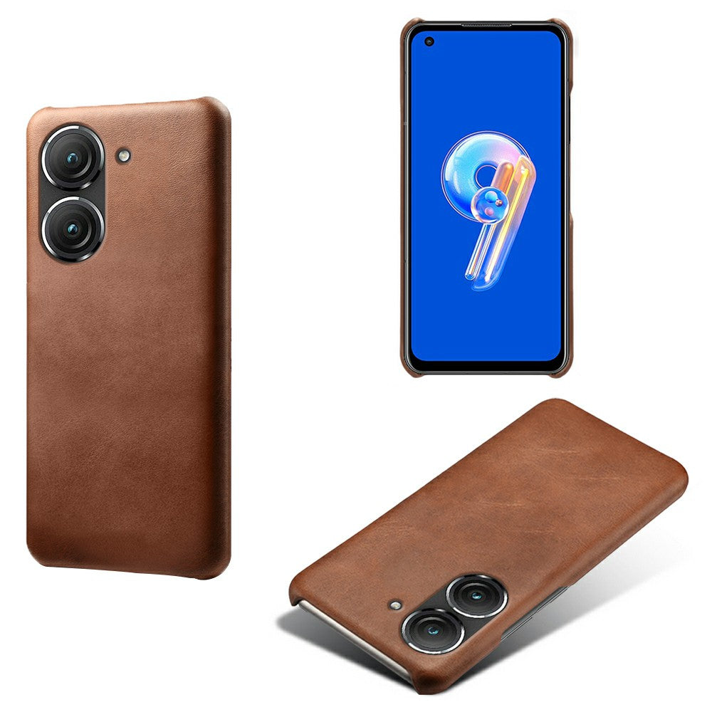 For Huawei Mate 50 4G Calf Texture PU Leather Coated Hard PC Case Anti-Slip Shockproof Protective Phone Cover