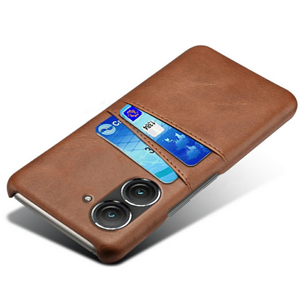For Huawei Mate 50 4G Calf Texture PU Leather Coated Hard PC Case Anti-Slip Shockproof Protective Phone Cover