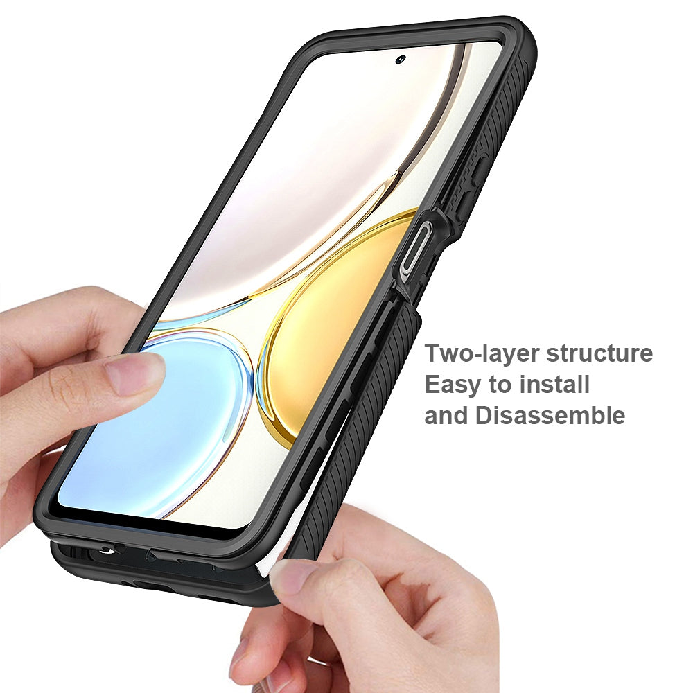 For Honor X9 4G / 5G / X30 5G / Magic4 Lite 5G 3-in-1 PC + TPU Full Protection Phone Case with PET Screen Protector