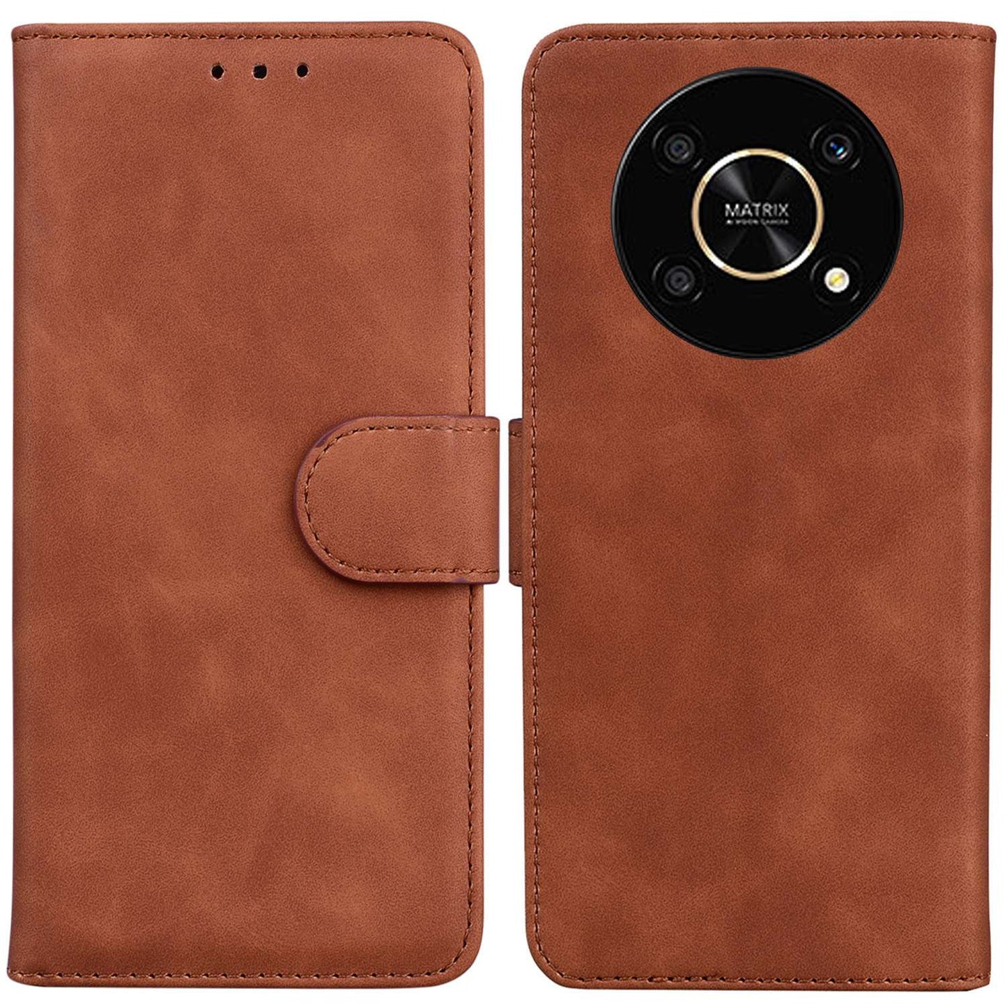 For Honor X9 5G / 4G Anti-dust Mobile Phone Case PU Leather Magnetic Shockproof Stand Cover Wallet