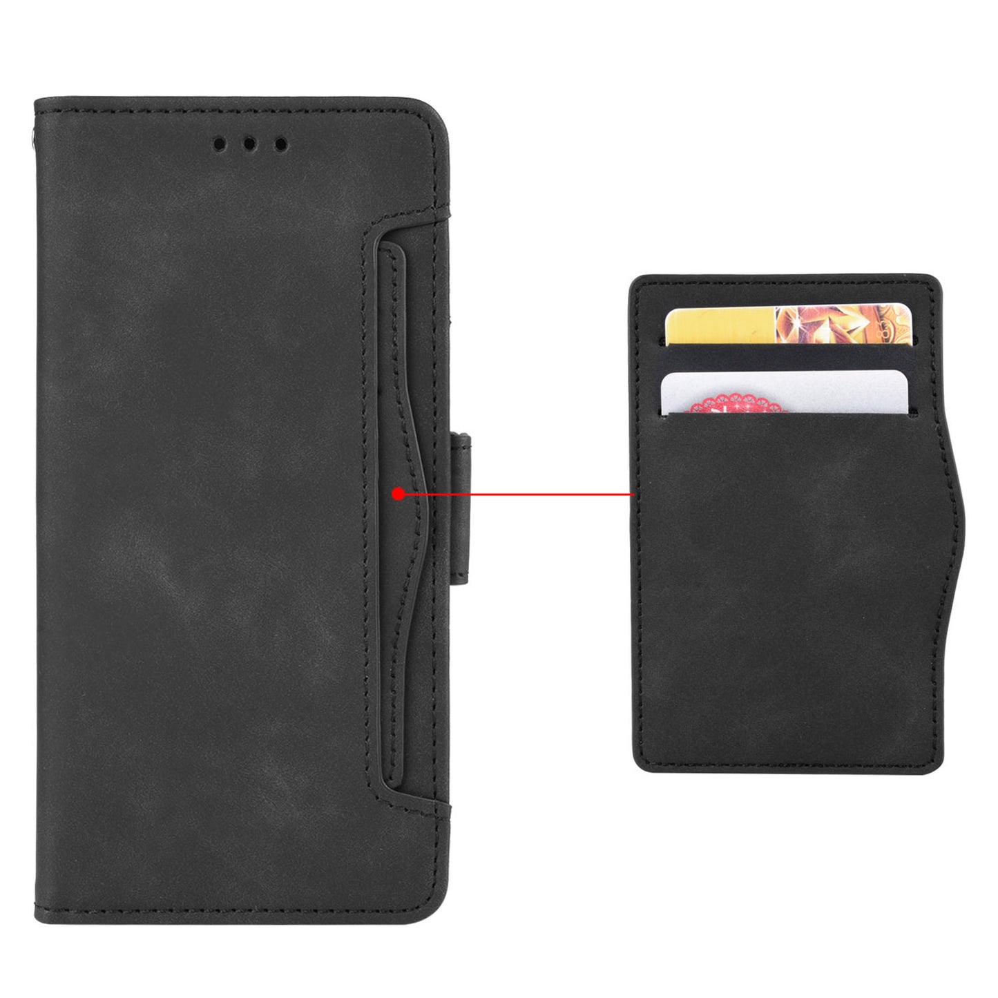 For Honor X8 5G Anti-drop PU Leather Folio Phone Case Stand Multiple Card Slots Magnetic Protective Flip Cell Phone Cover