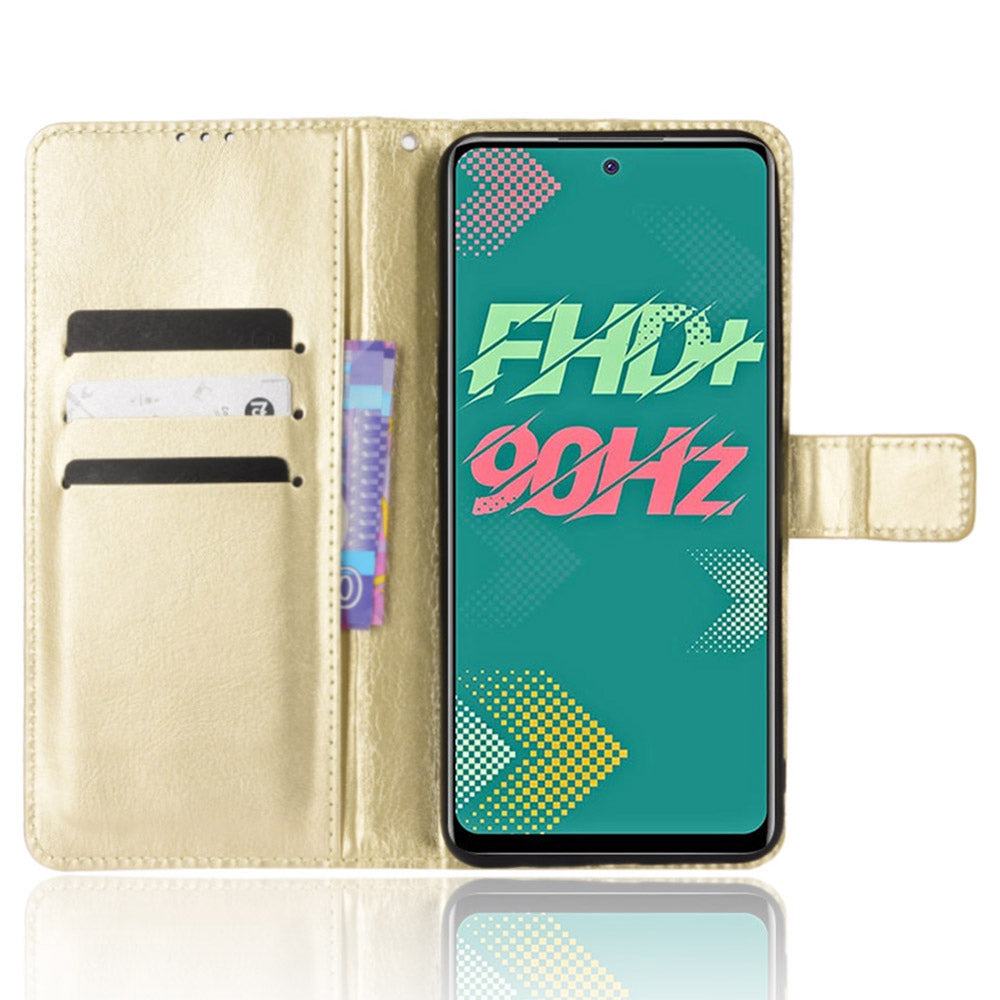 For Infinix Hot 11s / Infinix Hot 11s NFC 4G Anti-drop PU Leather Phone Case Crazy Horse Texture Wallet Stand Magnetic Clasp Phone Cover