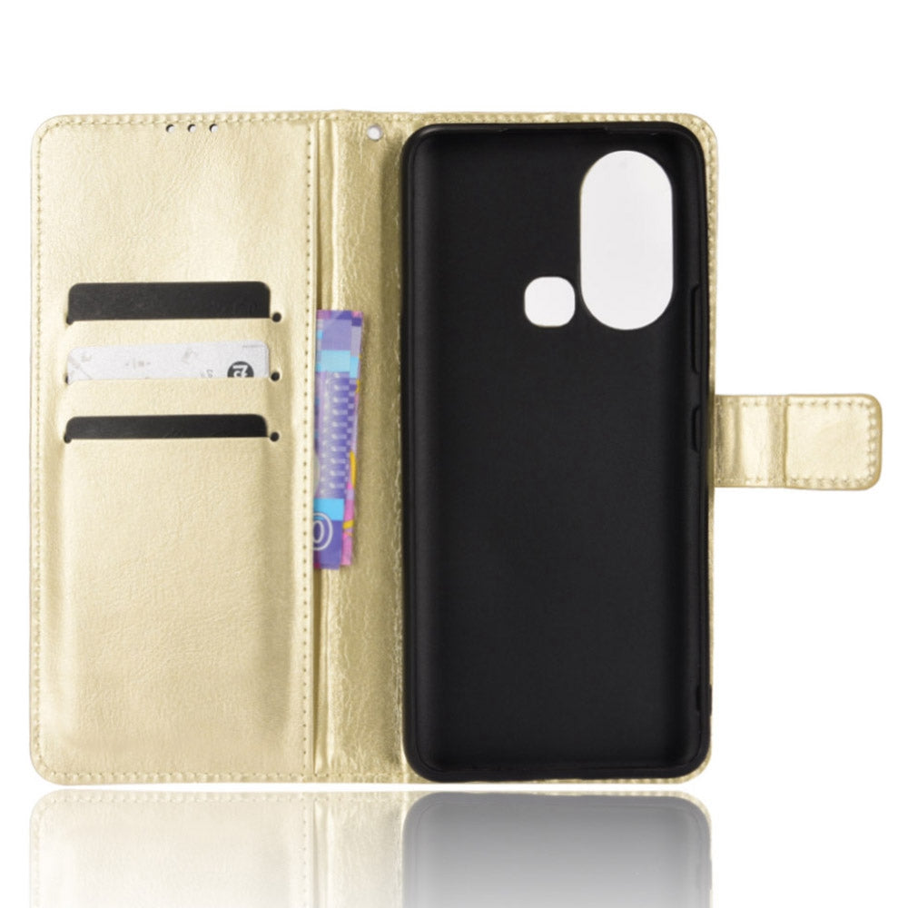 For Infinix Hot 11s / Infinix Hot 11s NFC 4G Anti-drop PU Leather Phone Case Crazy Horse Texture Wallet Stand Magnetic Clasp Phone Cover