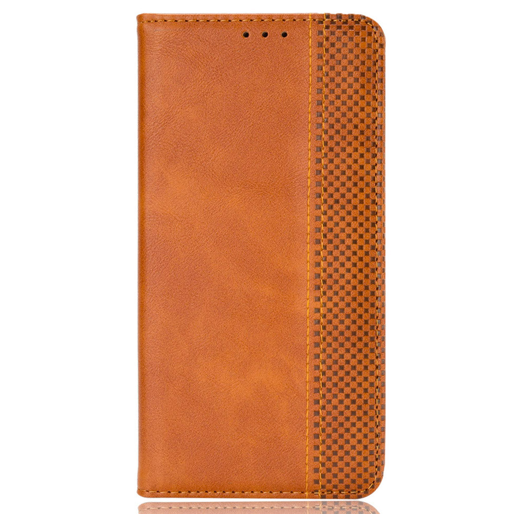 For Infinix Hot 11s / Hot 11s NFC 4G Retro Texture PU Leather Case Imprinted Pattern Magnetic Auto-absorbed Phone Stand Wallet Cover