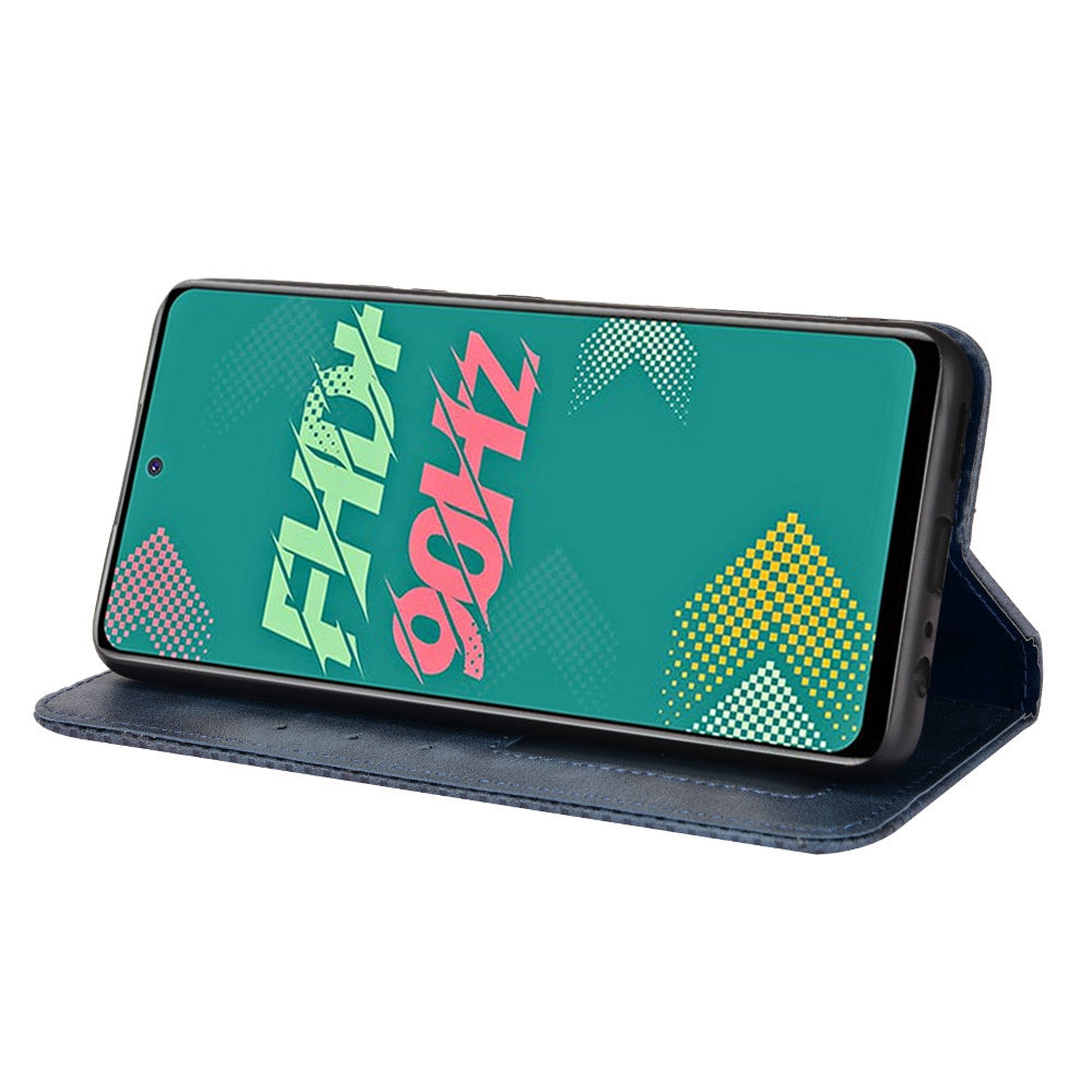 For Infinix Hot 11s / Hot 11s NFC 4G Retro Texture PU Leather Case Imprinted Pattern Magnetic Auto-absorbed Phone Stand Wallet Cover