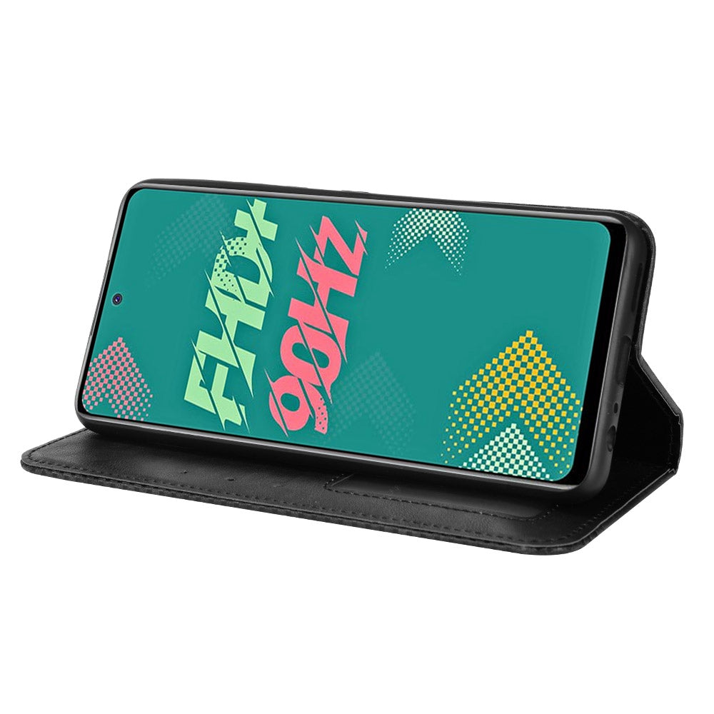 For Infinix Hot 11s / Hot 11s NFC 4G Retro Texture PU Leather Case Imprinted Pattern Magnetic Auto-absorbed Phone Stand Wallet Cover