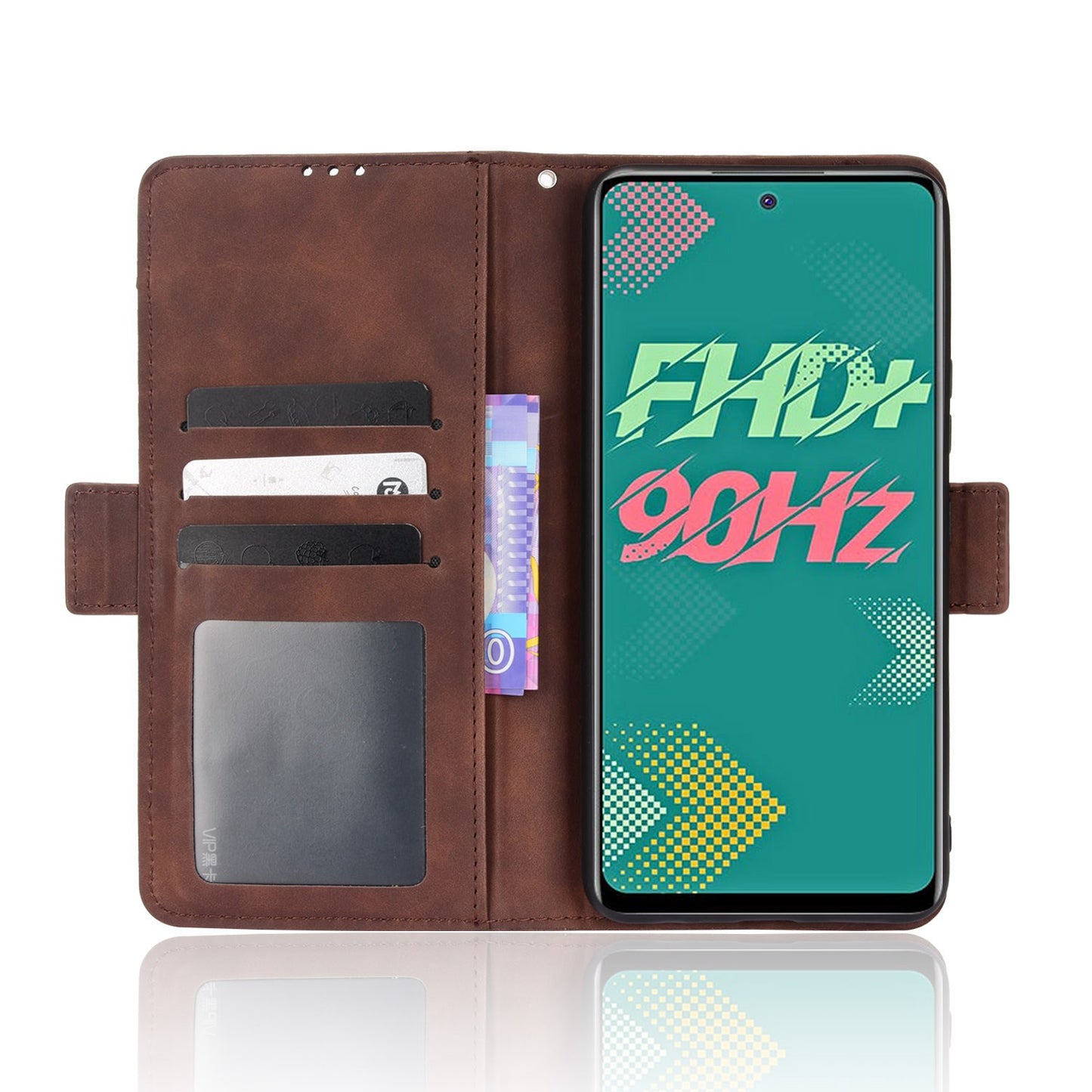 For Infinix Hot 11s / Hot 11s NFC 4G Multiple Card Slots PU Leather Case Dual Magnetic Clasp Phone Cover with Stand Wallet