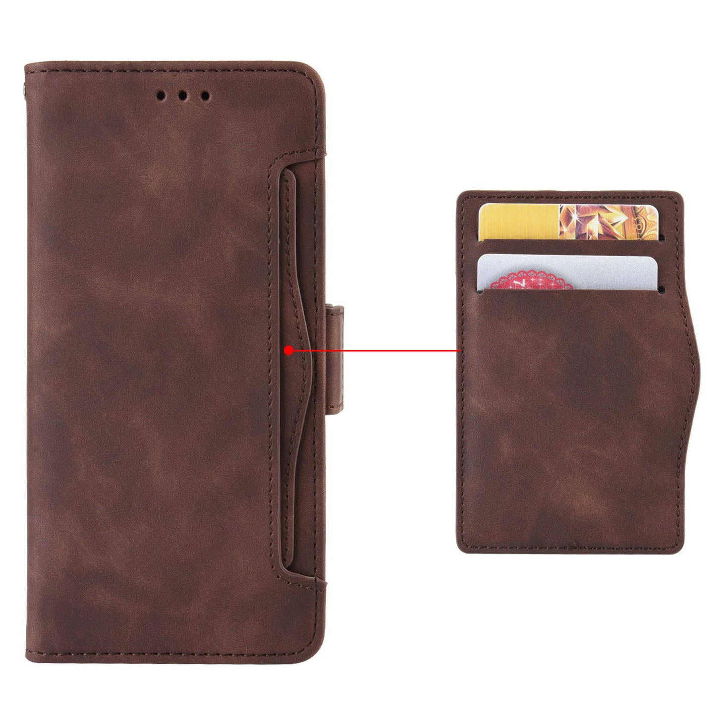 For Infinix Hot 11s / Hot 11s NFC 4G Multiple Card Slots PU Leather Case Dual Magnetic Clasp Phone Cover with Stand Wallet