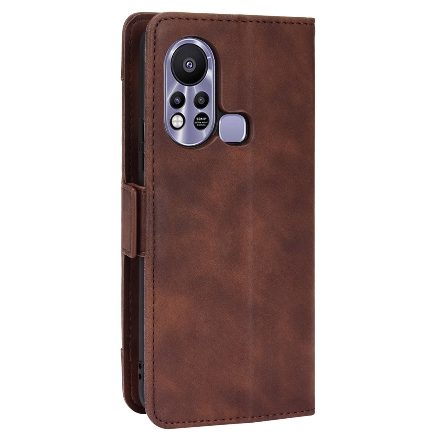 For Infinix Hot 11s / Hot 11s NFC 4G Multiple Card Slots PU Leather Case Dual Magnetic Clasp Phone Cover with Stand Wallet