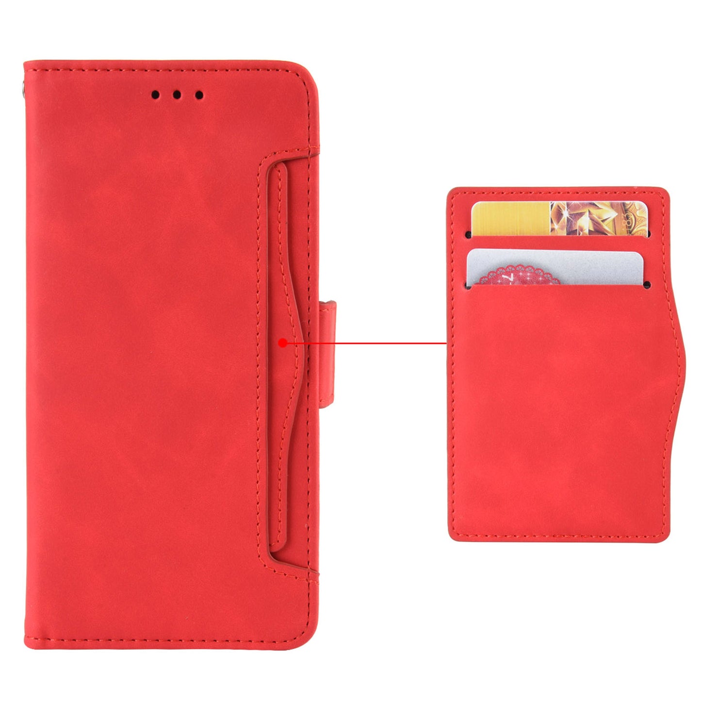 For Infinix Hot 11s / Hot 11s NFC 4G Multiple Card Slots PU Leather Case Dual Magnetic Clasp Phone Cover with Stand Wallet