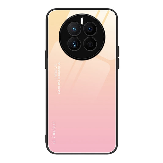 For Huawei Mate 50 4G Gradient Tempered Glass Phone Case Hard PC Soft TPU Frame Hybrid Slim Cover