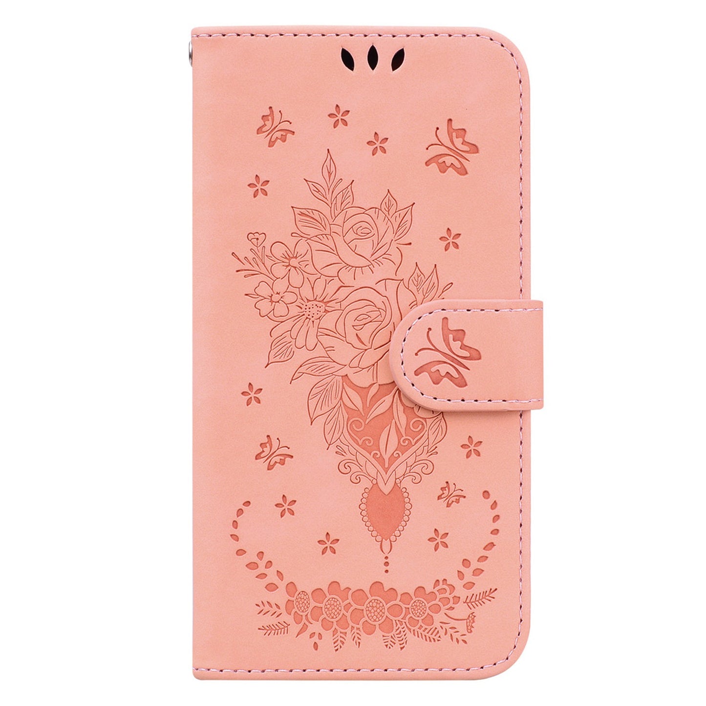 For Honor X9 4G / 5G Imprinted Rose Butterfly Leather Flip Phone Case Stand Magnetic Protective Wallet Cover with Strap