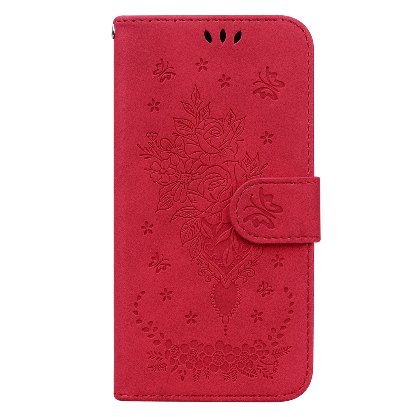 For Honor X9 4G / 5G Imprinted Rose Butterfly Leather Flip Phone Case Stand Magnetic Protective Wallet Cover with Strap