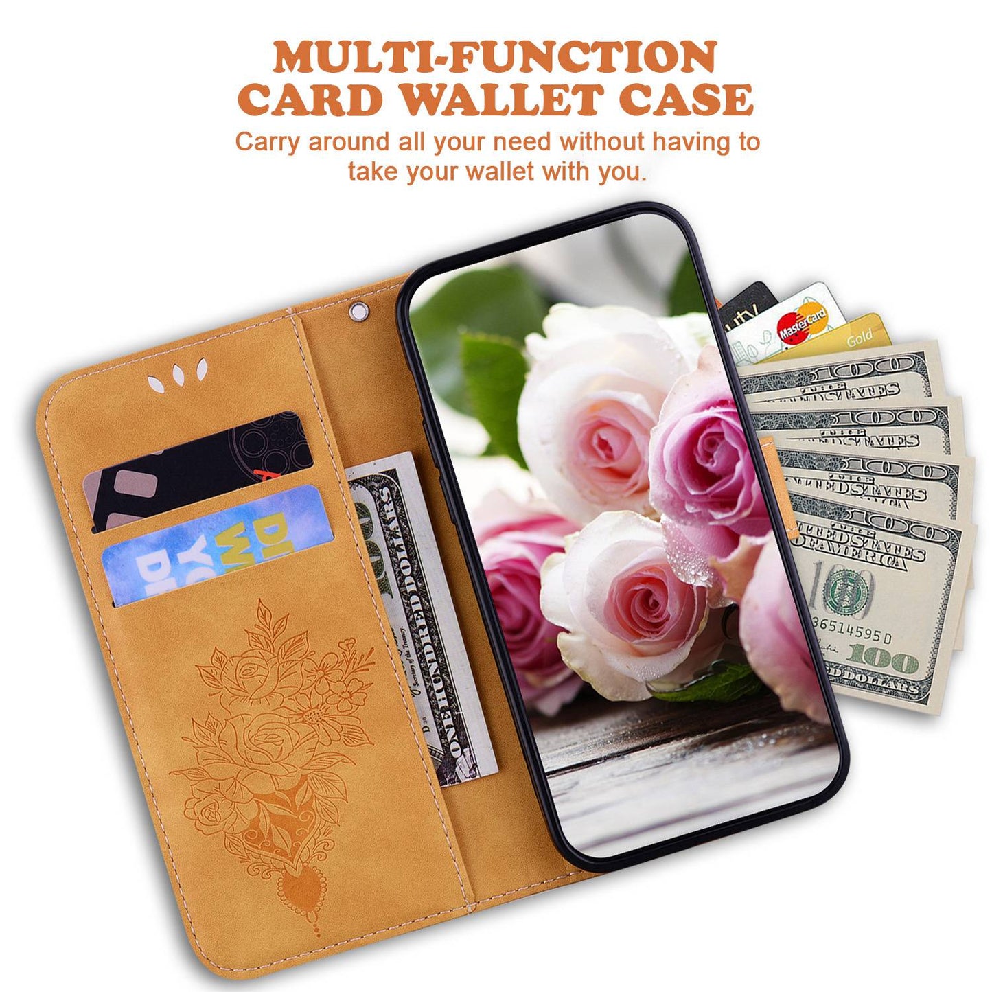 For Honor X9 4G / 5G Imprinted Rose Butterfly Leather Flip Phone Case Stand Magnetic Protective Wallet Cover with Strap