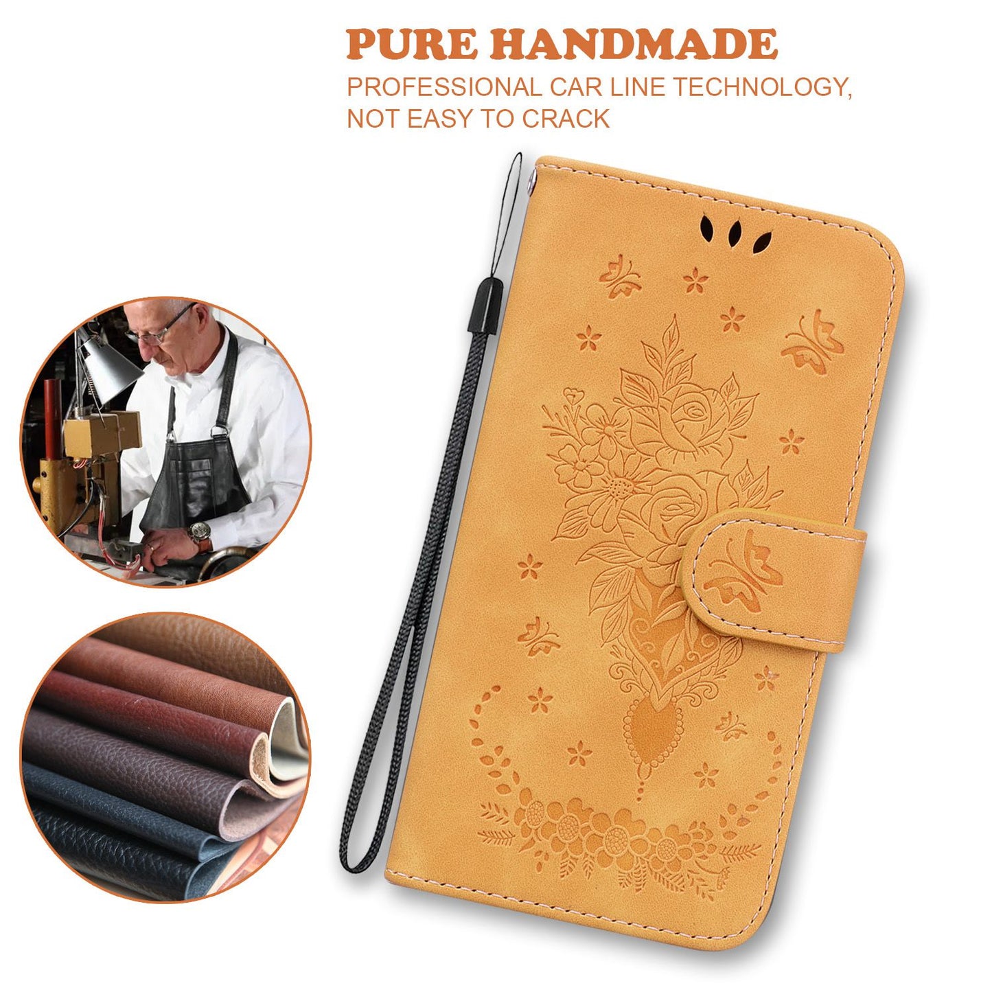For Honor X9 4G / 5G Imprinted Rose Butterfly Leather Flip Phone Case Stand Magnetic Protective Wallet Cover with Strap