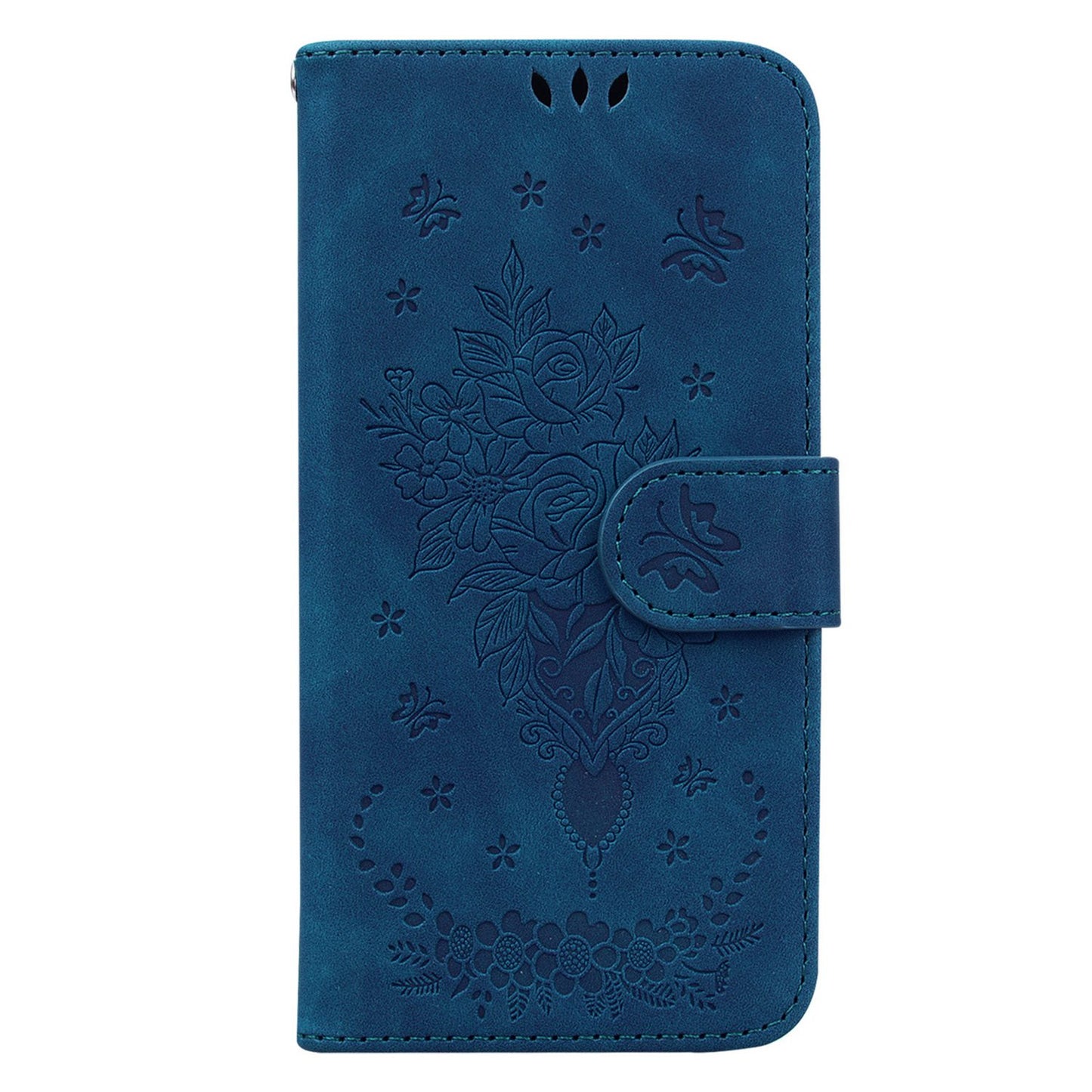 For Honor X9 4G / 5G Imprinted Rose Butterfly Leather Flip Phone Case Stand Magnetic Protective Wallet Cover with Strap