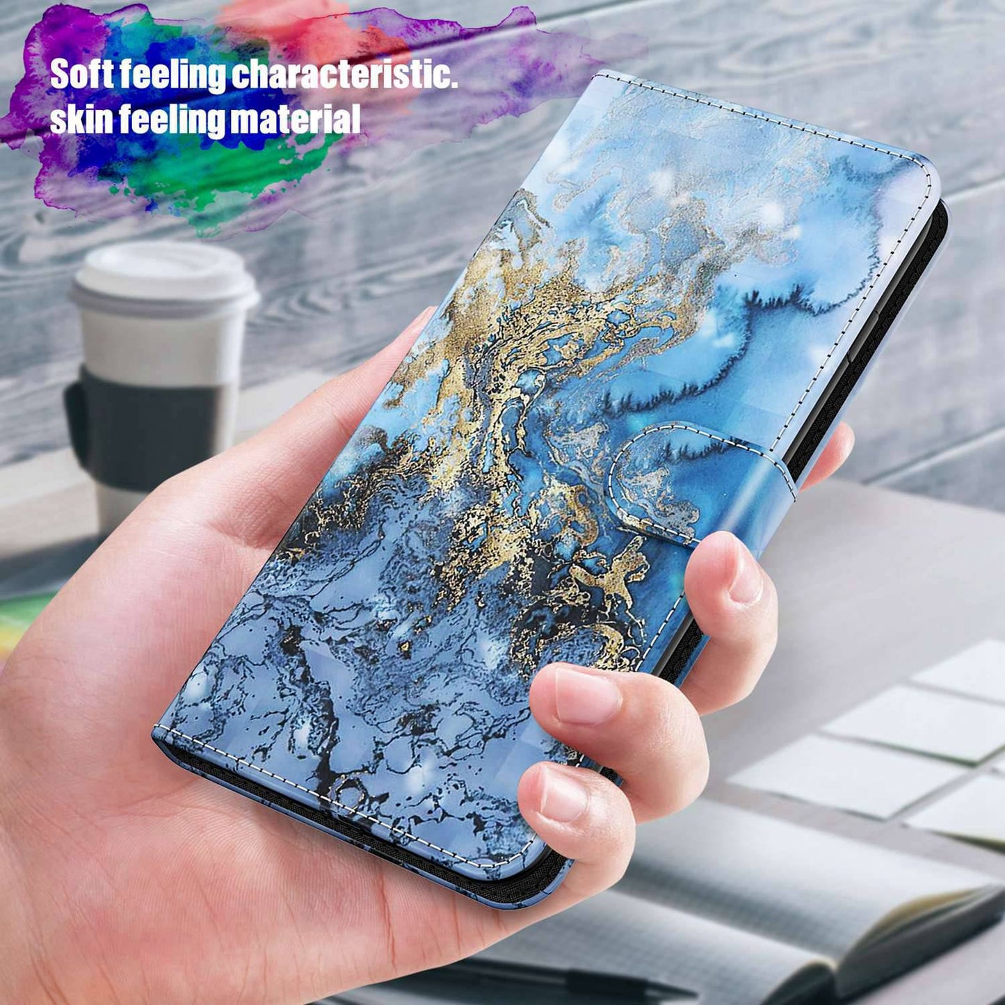 For Honor X8 4G PU Leather Folio Flip Wallet Phone Case Stand Function 3D Creative Pattern Printed Design Full-Body Protective Cover with Strap