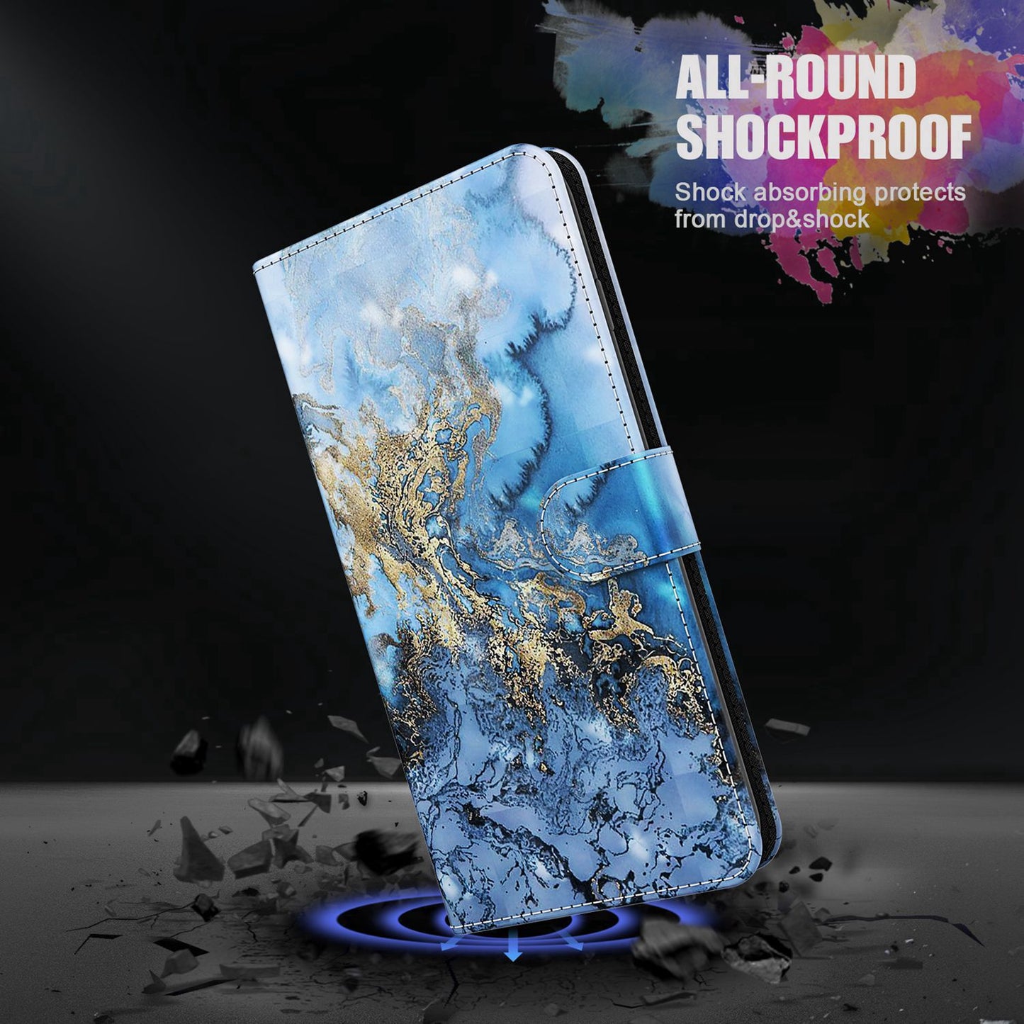 For Honor X8 4G PU Leather Folio Flip Wallet Phone Case Stand Function 3D Creative Pattern Printed Design Full-Body Protective Cover with Strap