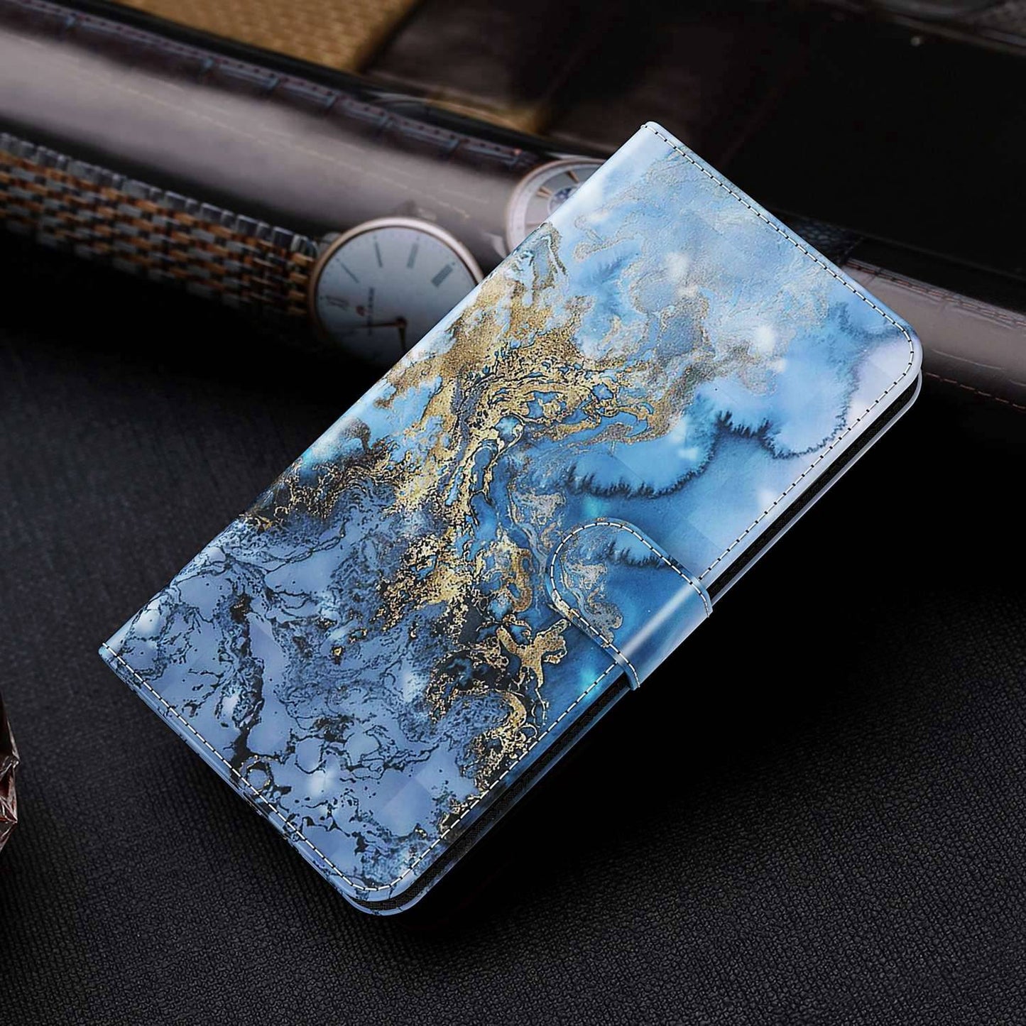 For Honor X8 4G PU Leather Folio Flip Wallet Phone Case Stand Function 3D Creative Pattern Printed Design Full-Body Protective Cover with Strap