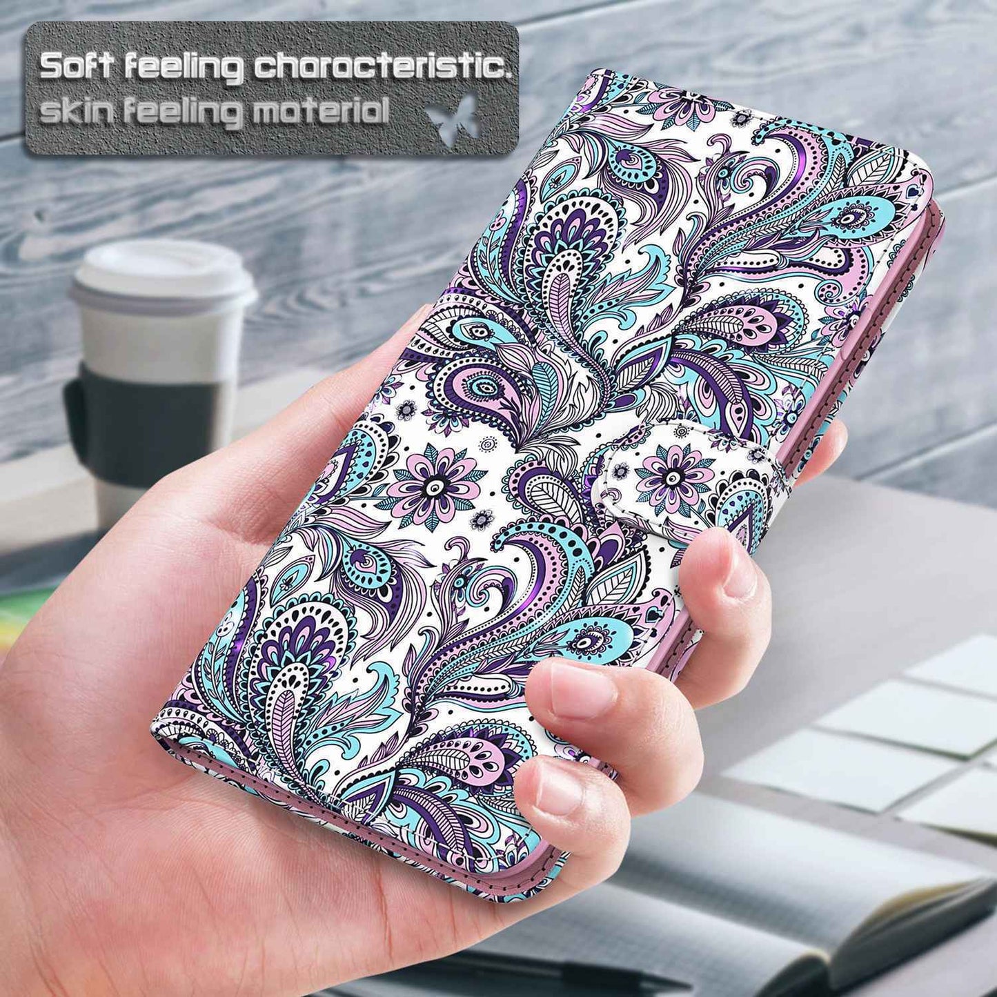 For Honor X8 4G PU Leather Folio Flip Wallet Phone Case Stand Function 3D Creative Pattern Printed Design Full-Body Protective Cover with Strap