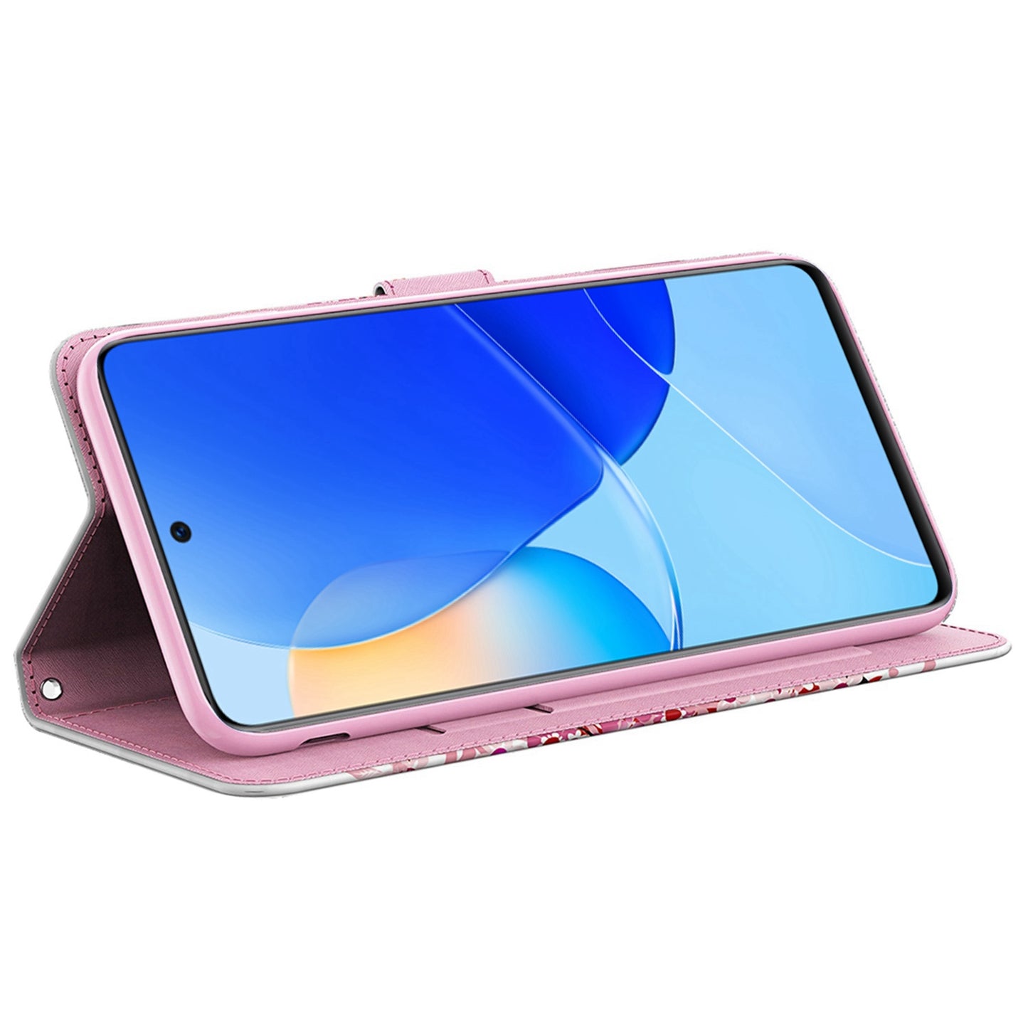 For Honor X8 4G PU Leather Folio Flip Wallet Phone Case Stand Function 3D Creative Pattern Printed Design Full-Body Protective Cover with Strap