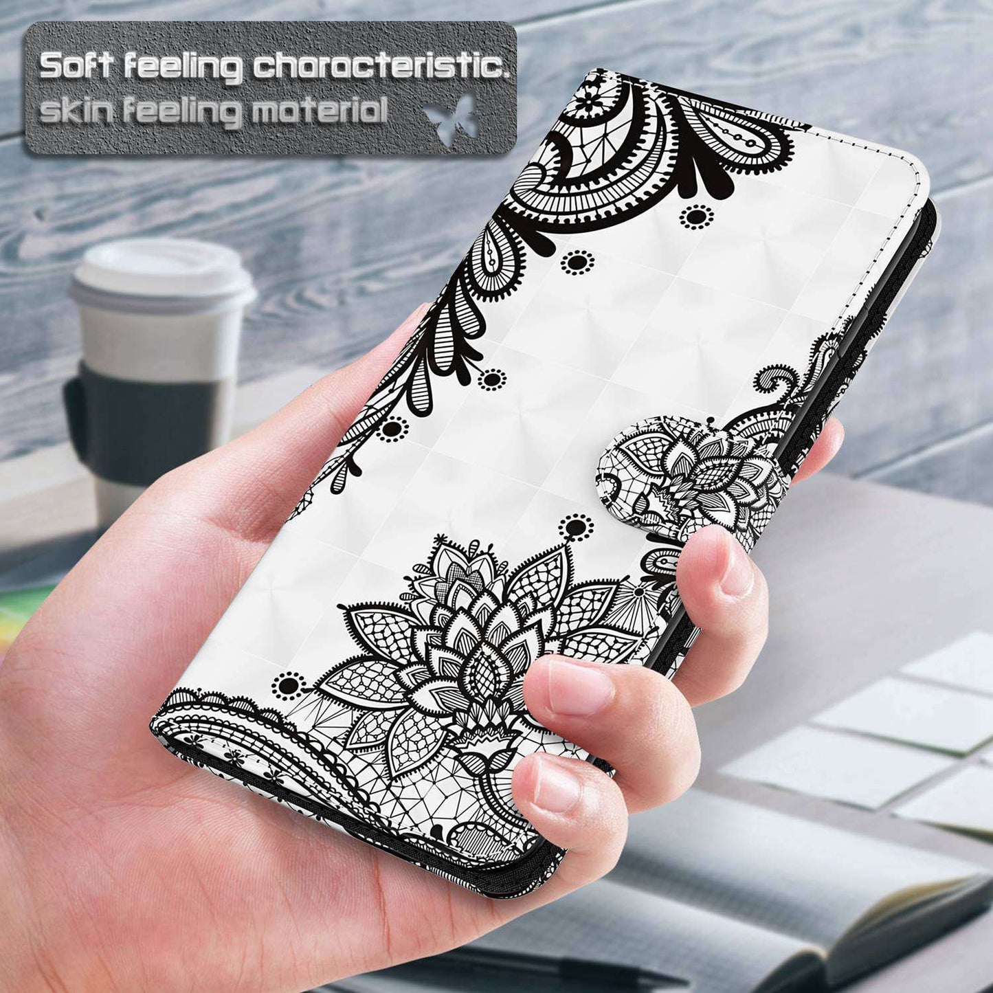 For Honor X8 4G PU Leather Folio Flip Wallet Phone Case Stand Function 3D Creative Pattern Printed Design Full-Body Protective Cover with Strap