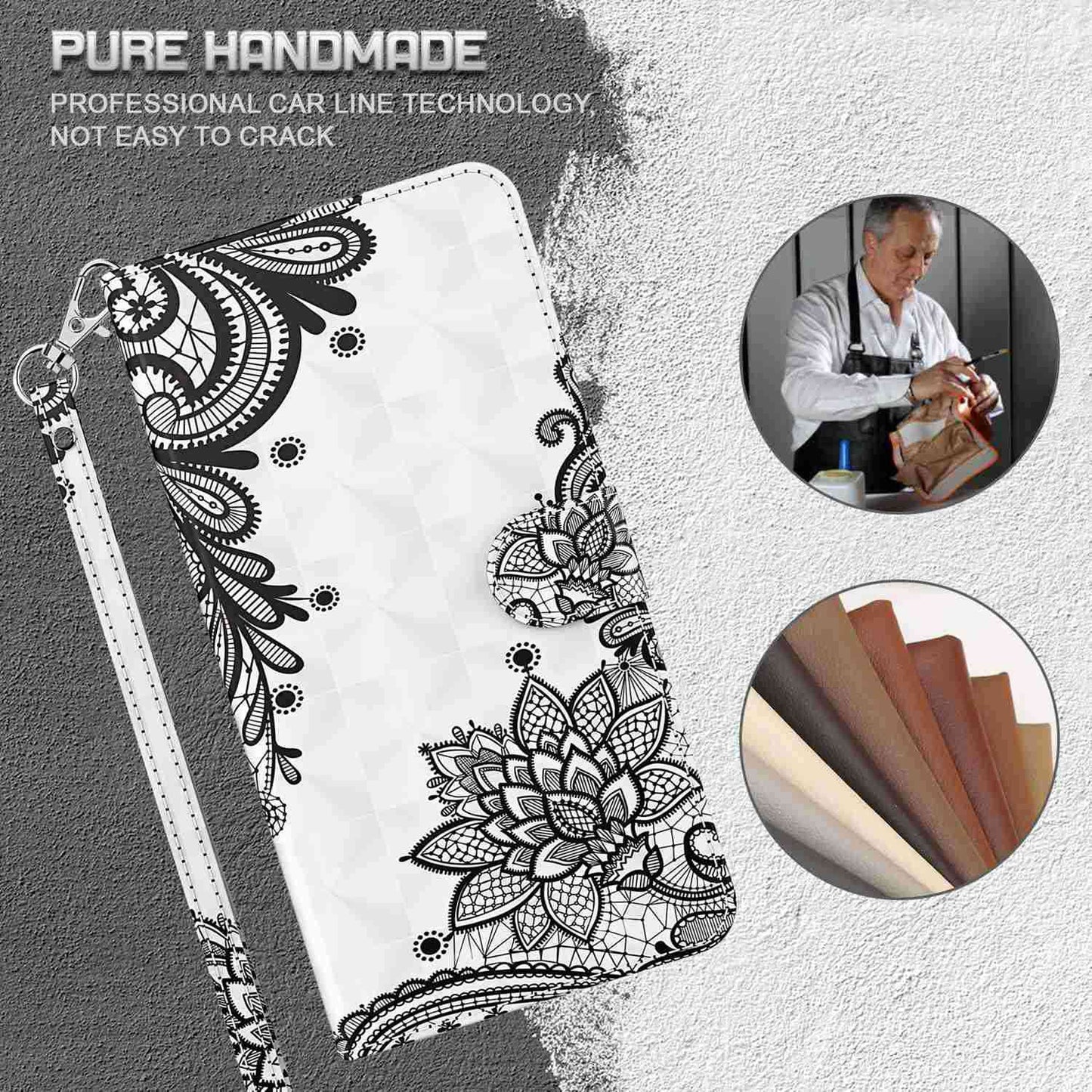 For Honor X8 4G PU Leather Folio Flip Wallet Phone Case Stand Function 3D Creative Pattern Printed Design Full-Body Protective Cover with Strap