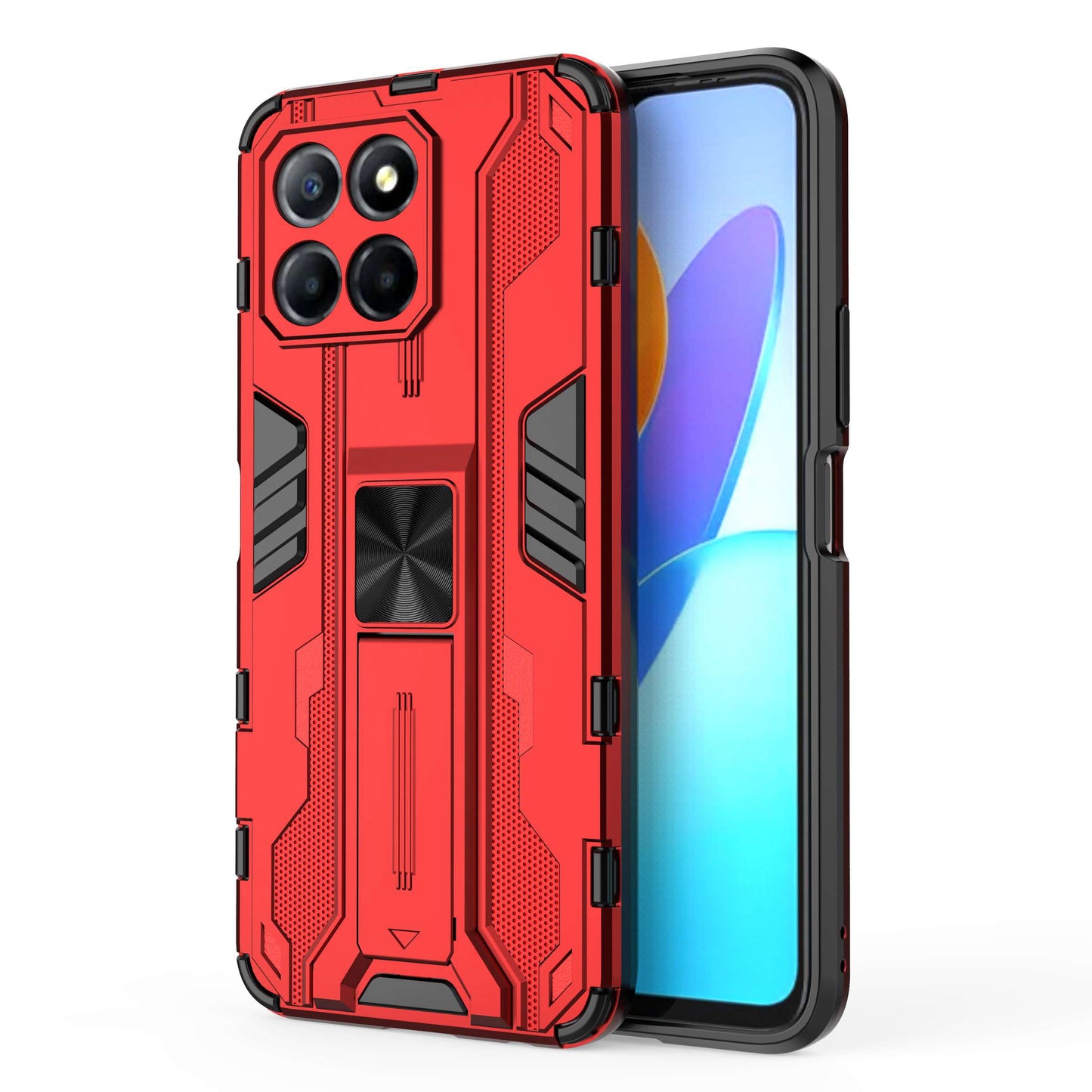 For Honor X8 5G Kickstand Phone Case Anti-drop Hard PC Soft TPU Shockproof Cover