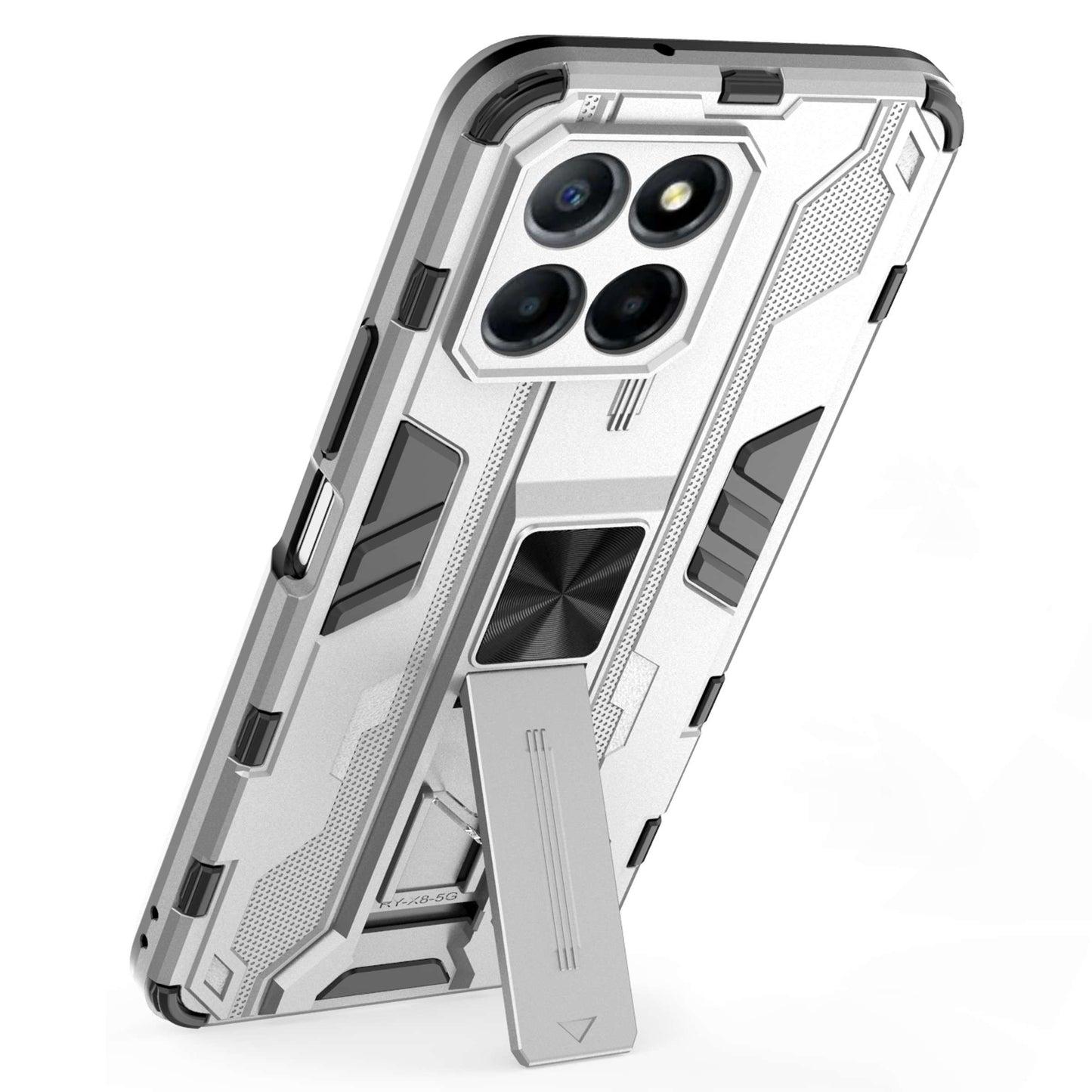 For Honor X8 5G Kickstand Phone Case Anti-drop Hard PC Soft TPU Shockproof Cover