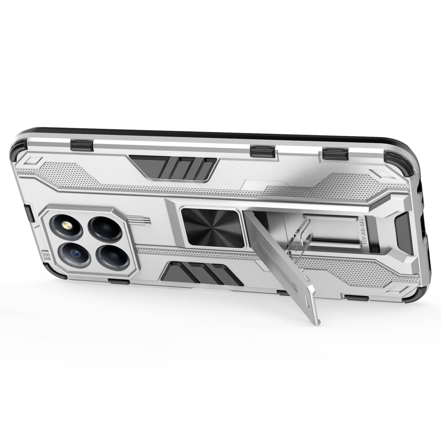 For Honor X8 5G Kickstand Phone Case Anti-drop Hard PC Soft TPU Shockproof Cover