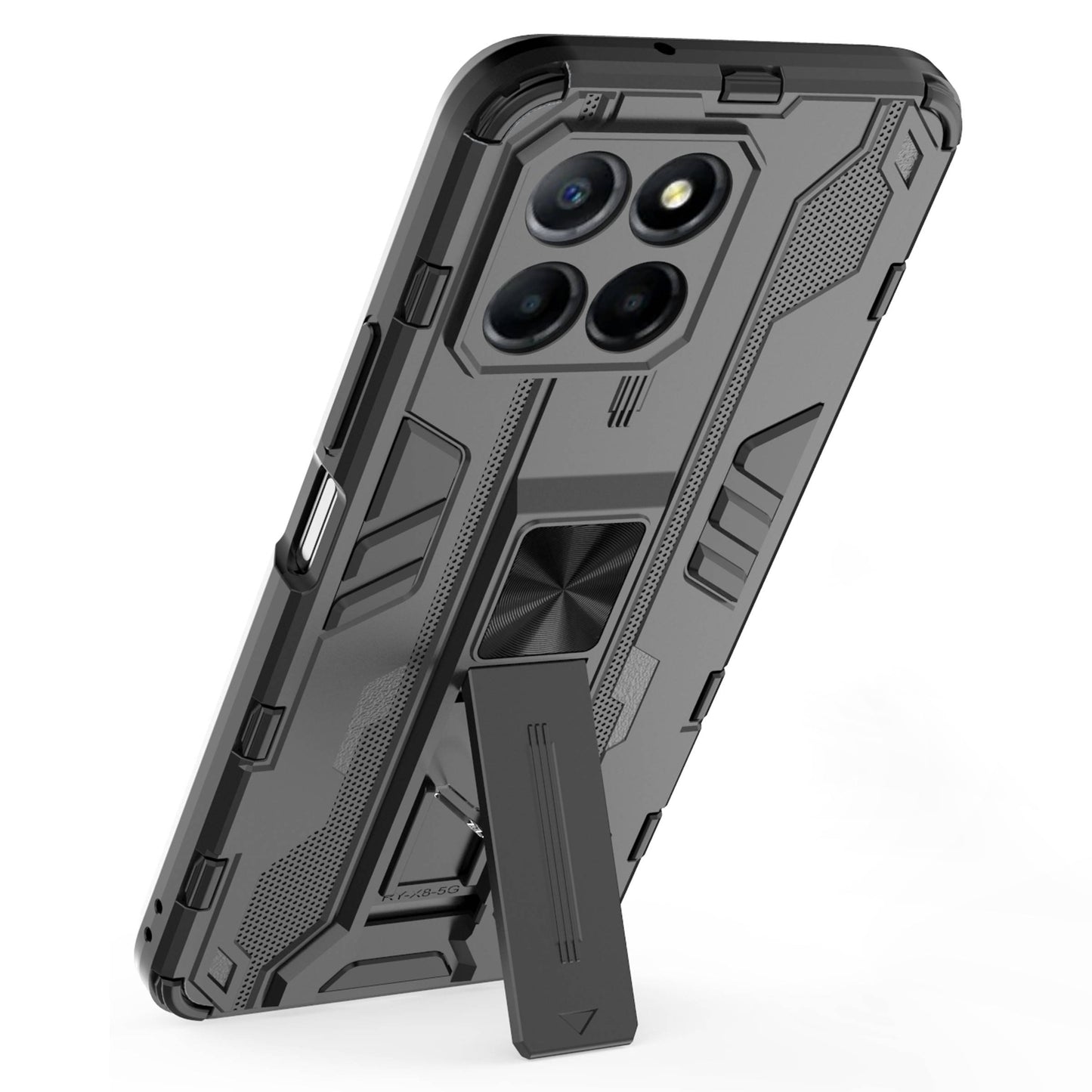 For Honor X8 5G Kickstand Phone Case Anti-drop Hard PC Soft TPU Shockproof Cover