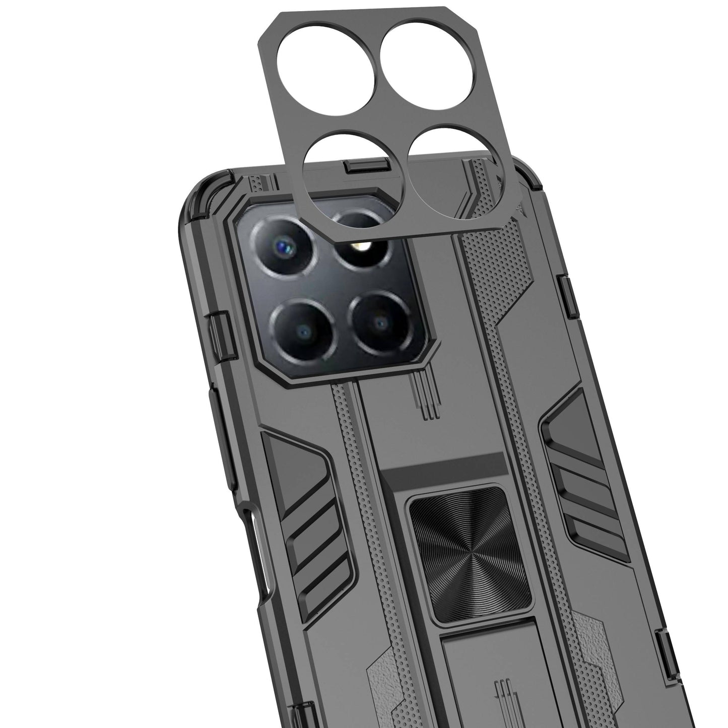 For Honor X8 5G Kickstand Phone Case Anti-drop Hard PC Soft TPU Shockproof Cover