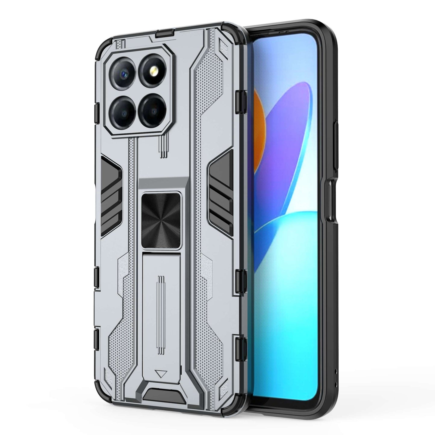 For Honor X8 5G Kickstand Phone Case Anti-drop Hard PC Soft TPU Shockproof Cover