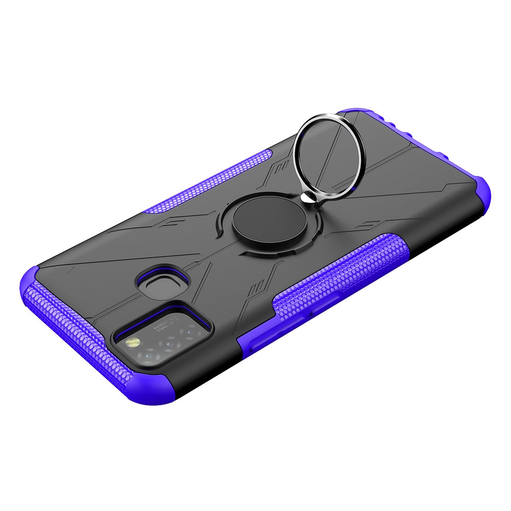 For Infinix Smart 5 X657 / Hot 10 Lite Hybrid Soft TPU Hard PC Heavy Duty Phone Case Ring Holder Kickstand Anti-Scratch Shockproof Cover