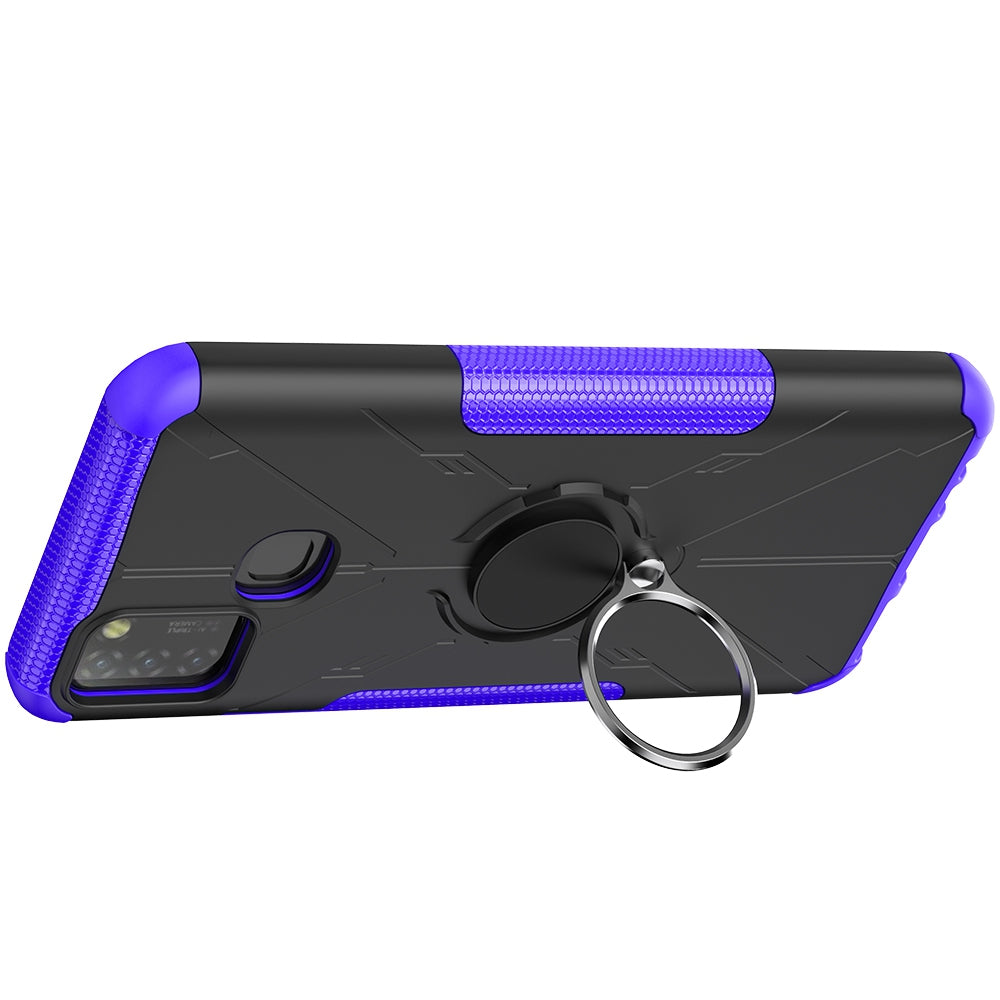 For Infinix Smart 5 X657 / Hot 10 Lite Hybrid Soft TPU Hard PC Heavy Duty Phone Case Ring Holder Kickstand Anti-Scratch Shockproof Cover