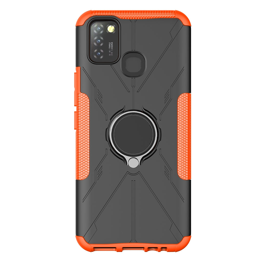 For Infinix Smart 5 X657 / Hot 10 Lite Hybrid Soft TPU Hard PC Heavy Duty Phone Case Ring Holder Kickstand Anti-Scratch Shockproof Cover