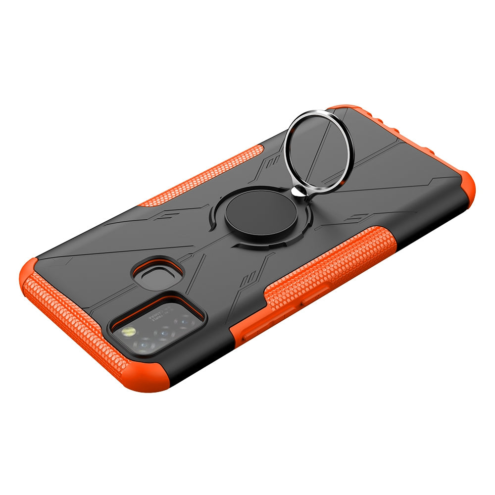 For Infinix Smart 5 X657 / Hot 10 Lite Hybrid Soft TPU Hard PC Heavy Duty Phone Case Ring Holder Kickstand Anti-Scratch Shockproof Cover