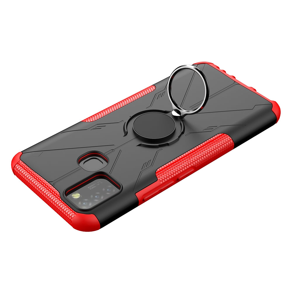 For Infinix Smart 5 X657 / Hot 10 Lite Hybrid Soft TPU Hard PC Heavy Duty Phone Case Ring Holder Kickstand Anti-Scratch Shockproof Cover