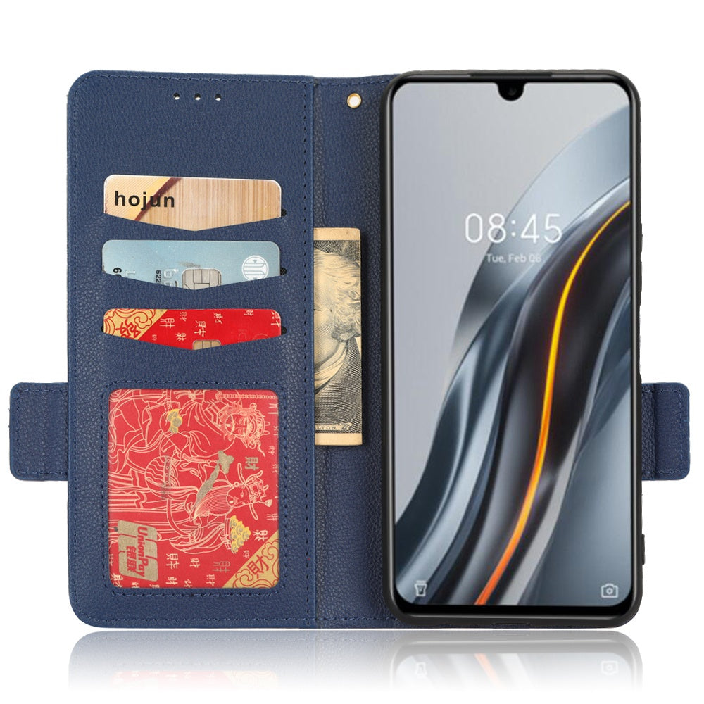 For Infinix Note 12 G96 4G X670 Litchi Texture Phone Cover Drop-proof PU Leather Magnetic Clasp Case with Stand Wallet