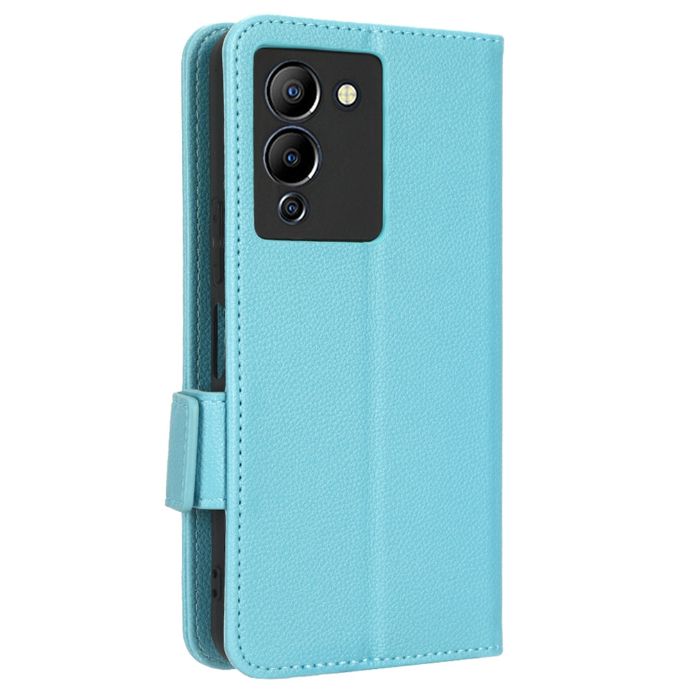 For Infinix Note 12 G96 4G X670 Litchi Texture Phone Cover Drop-proof PU Leather Magnetic Clasp Case with Stand Wallet