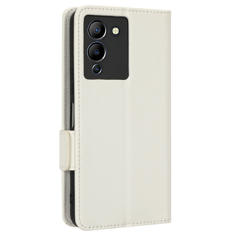 For Infinix Note 12 G96 4G X670 Litchi Texture Phone Cover Drop-proof PU Leather Magnetic Clasp Case with Stand Wallet