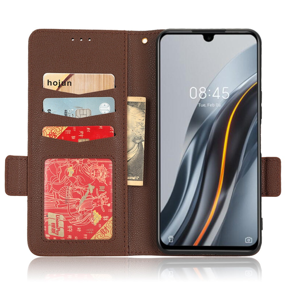 For Infinix Note 12 G96 4G X670 Litchi Texture Phone Cover Drop-proof PU Leather Magnetic Clasp Case with Stand Wallet