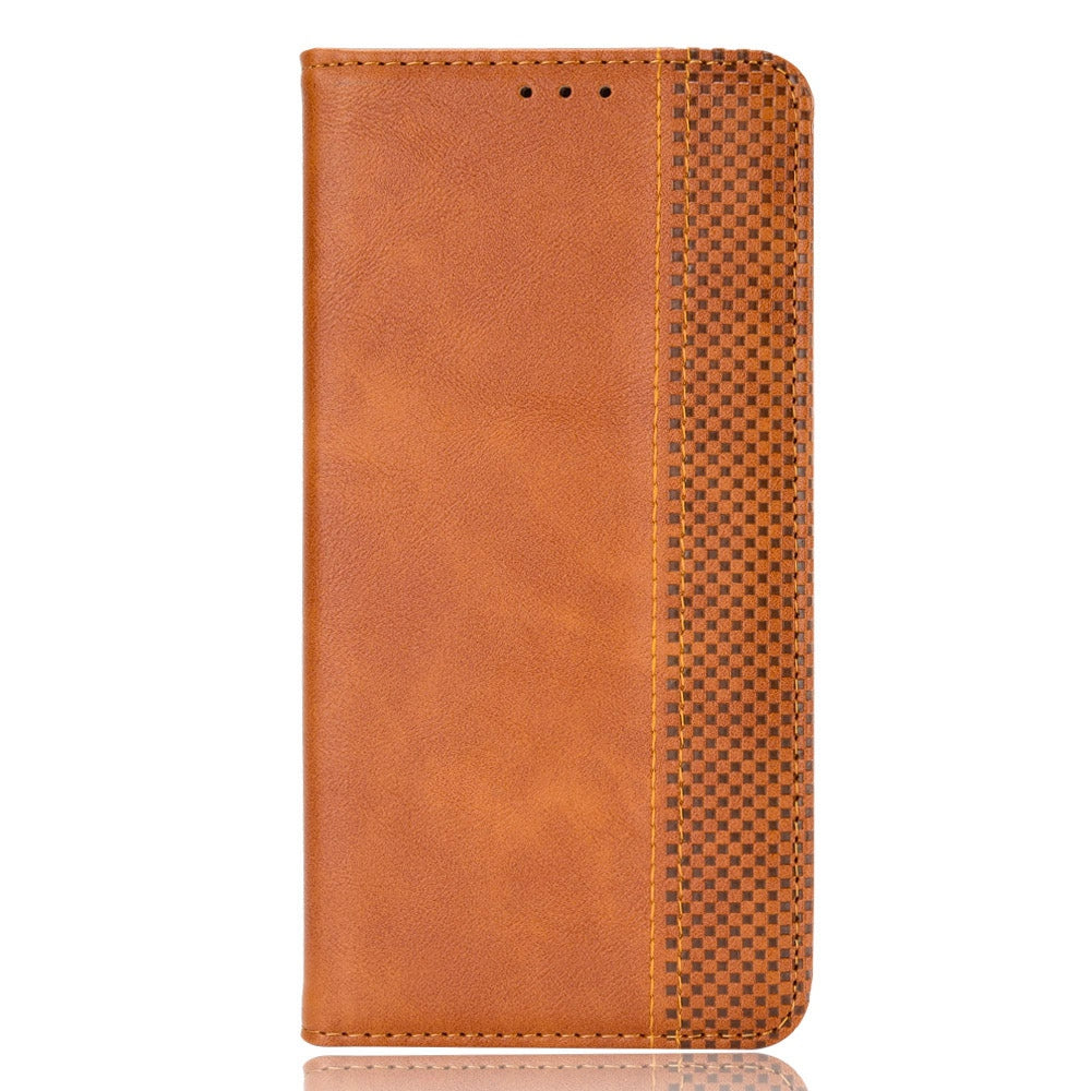 For Infinix Hot 12 Pro 4G X668C Retro Texture PU Leather Flip Wallet Case Imprinted Pattern Stand Magnetic Auto-absorbed Folio Phone Cover