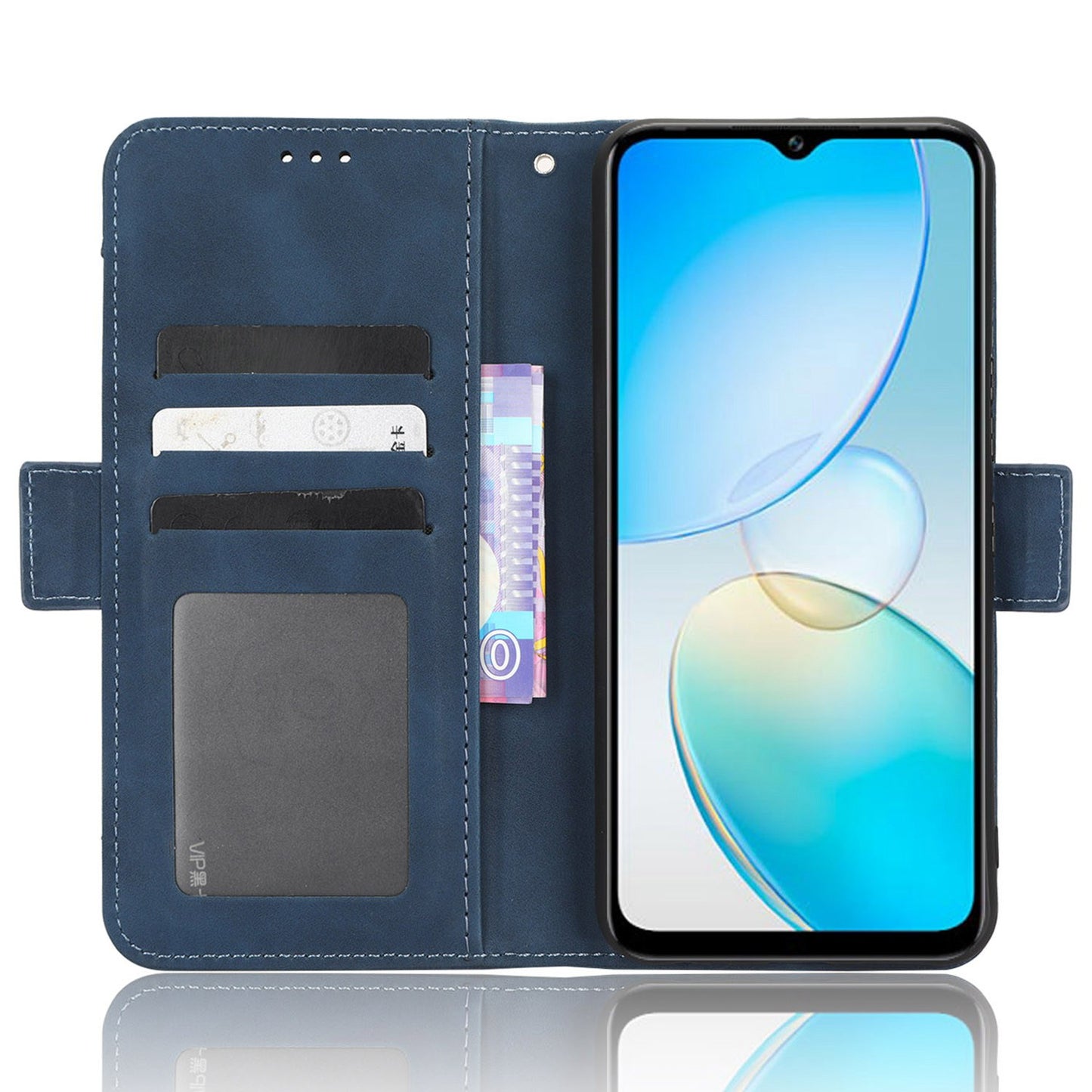 For Infinix Hot 12 Pro 4G X668C PU Leather Stand Multiple Card Slots Case Double Magnetic Clasp Flip Wallet Phone Cover