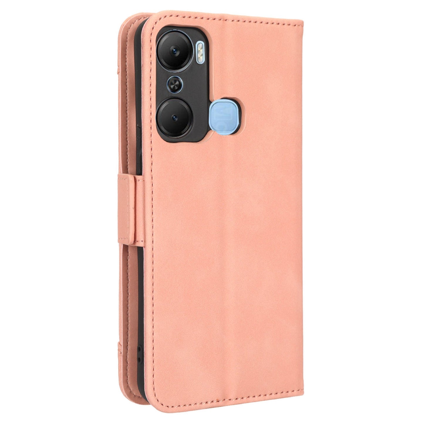 For Infinix Hot 12 Pro 4G X668C PU Leather Stand Multiple Card Slots Case Double Magnetic Clasp Flip Wallet Phone Cover